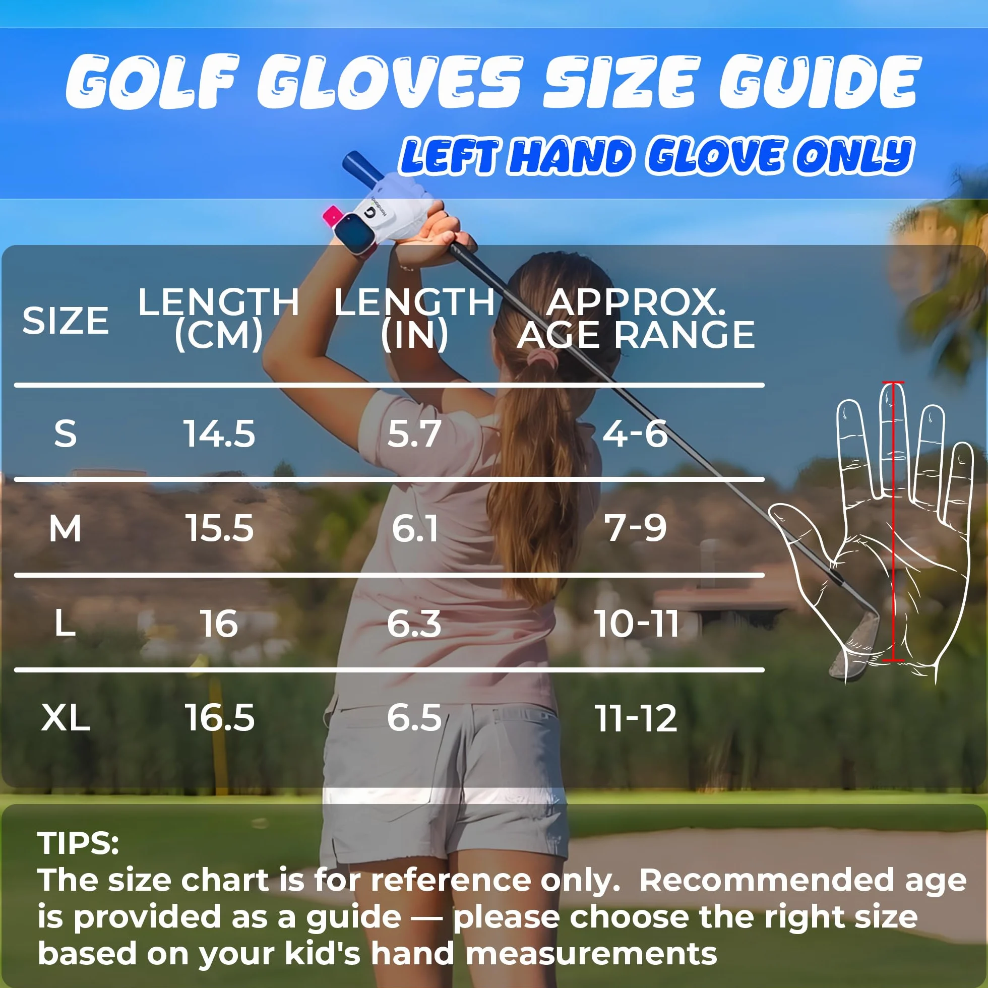 HANDLANDY HLDD Kids Golf Glove