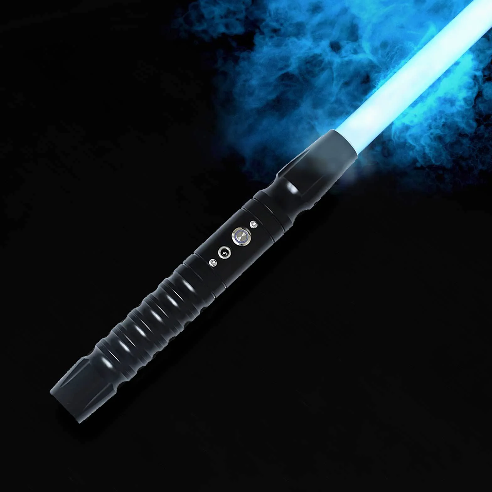 KBASE Miecz świetlny Force FX Pro, metalowy uchwyt, RGB, LED, nieskończone kolory, 7 efektów dźwiękowych, realistyczny miecz laserowy dla dorosłych/dzieci
