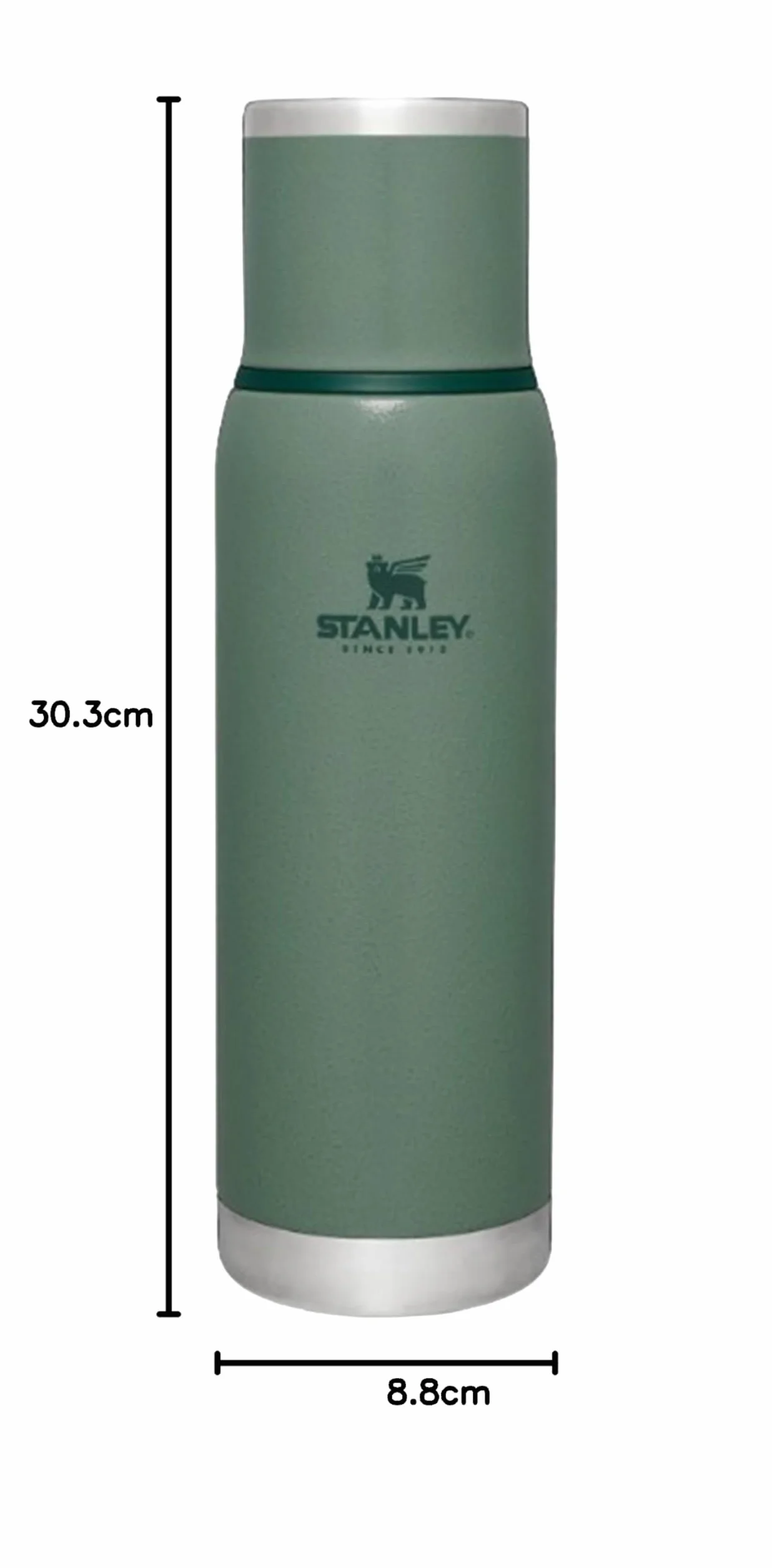 Stanley 1913 Adventure To-Go Bottle - 25 godzin gorąca - 27 godzin zimna - szczelna - izolowana pokrywka - Bez BPA - korek wlewu z kontrolą przepływu - Bez BPA - Do Mycia w Zmywarce