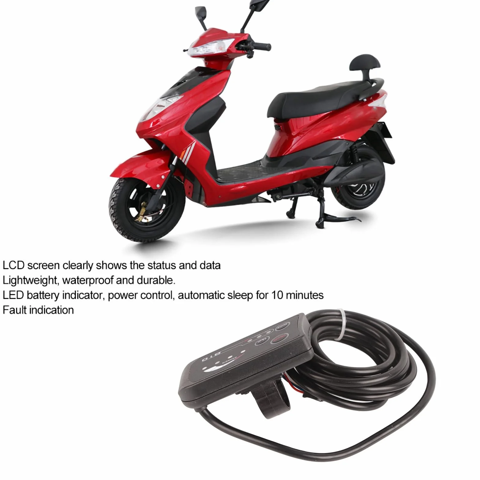 Wyświetlacz LED do roweru elektrycznego 810 z 5-przewodowym kablem, panel sterowania, rower elektryczny, wyświetlacz LED 810, z 5-przewodowym kablem, panel sterowania