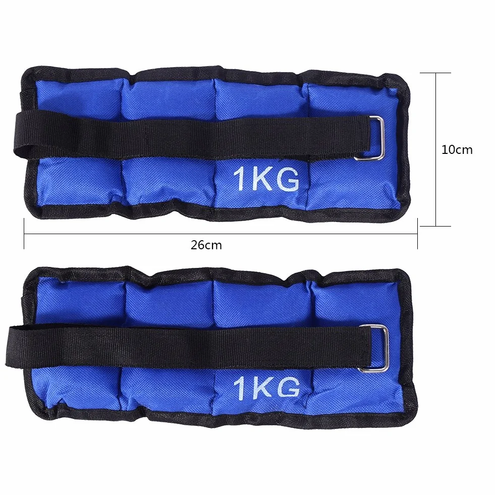 2 szt. obciążników na nadgarstki i kostki, 1 kg, regulowana, obciążniki do kostki/nadgarstka, do fitnessu, ćwiczeń, spacerów, joggingu, siłowni, aerobiku, gimnastyki, niebieskiego