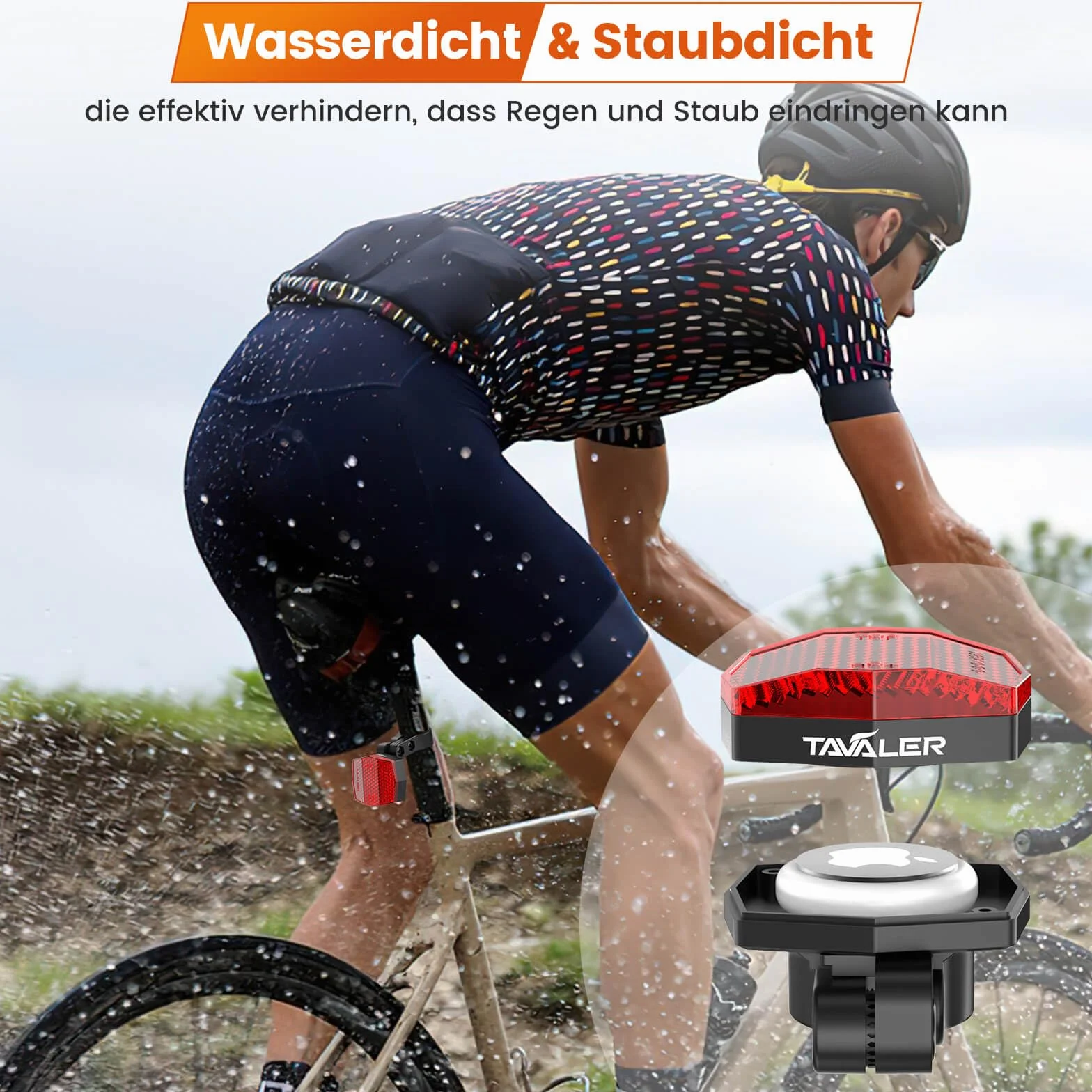 Tavaler schowek rowerowy na Airtag, odblaski rowerowe dla dzieci, dopuszczone do ruchu drogowego, uchwyt rowerowy do Airtag, reflektor na siodełko, 22,2 – 31,8 mm, reflektory rowerowe tylne do rowerów