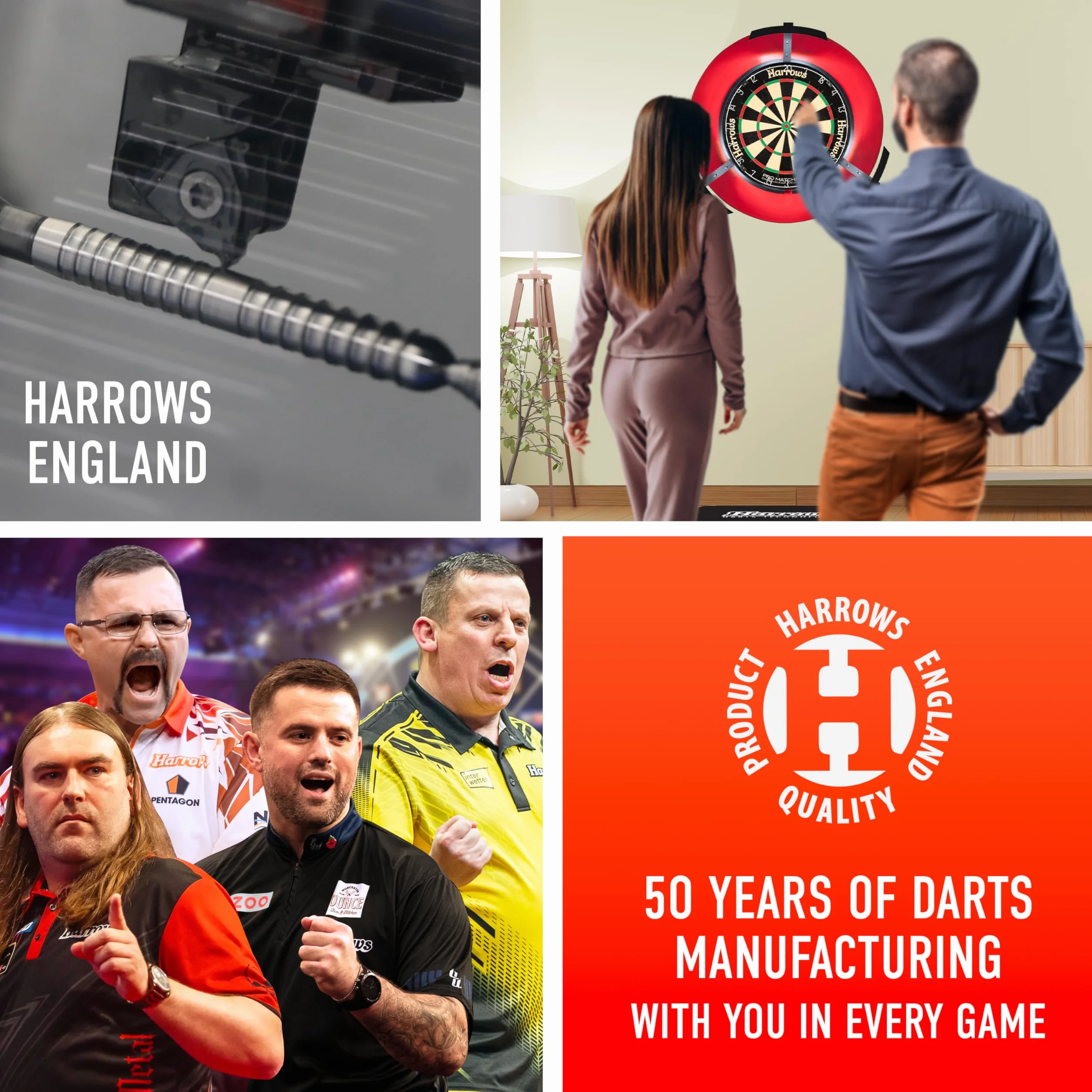 Harrows Combat 90% Steel Tip Darts Set 21-30g Tungsten 17-Piece with Travel Case