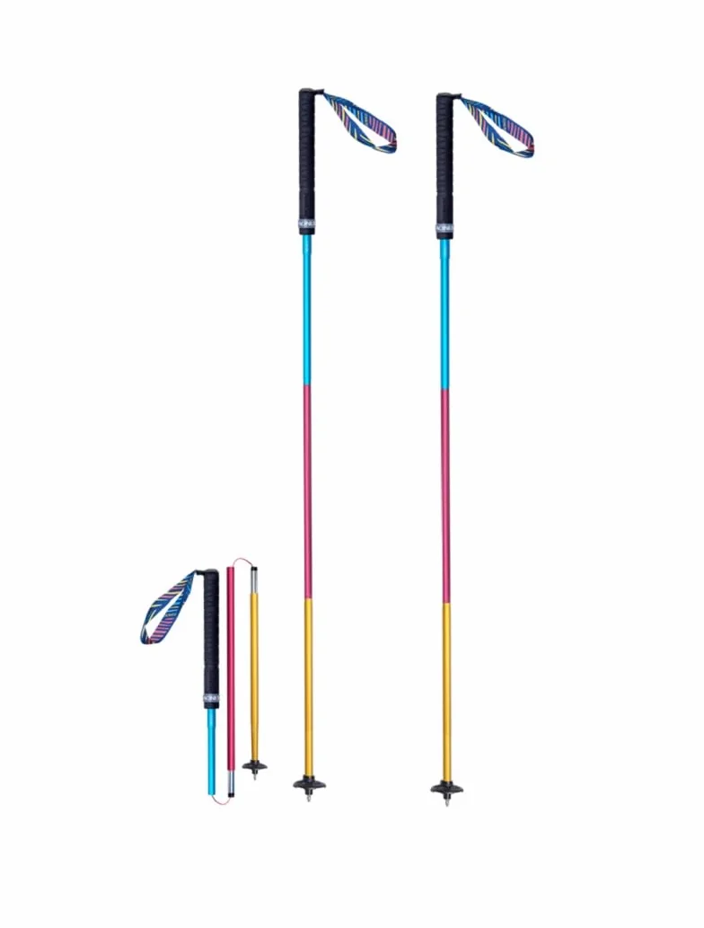 Składane kijki trekkingowe aluminiowe regulowane 110/120 cm