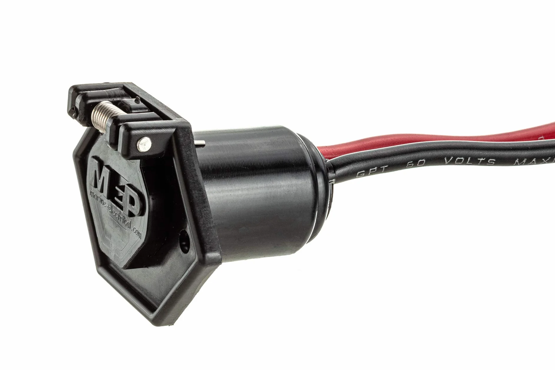 MotorGuide 8M4000954 gniazdo zasilania silnika trollingowego, 2-bolcowe silniki 12 V, 24 V lub 36 V, do instalacji na łuku