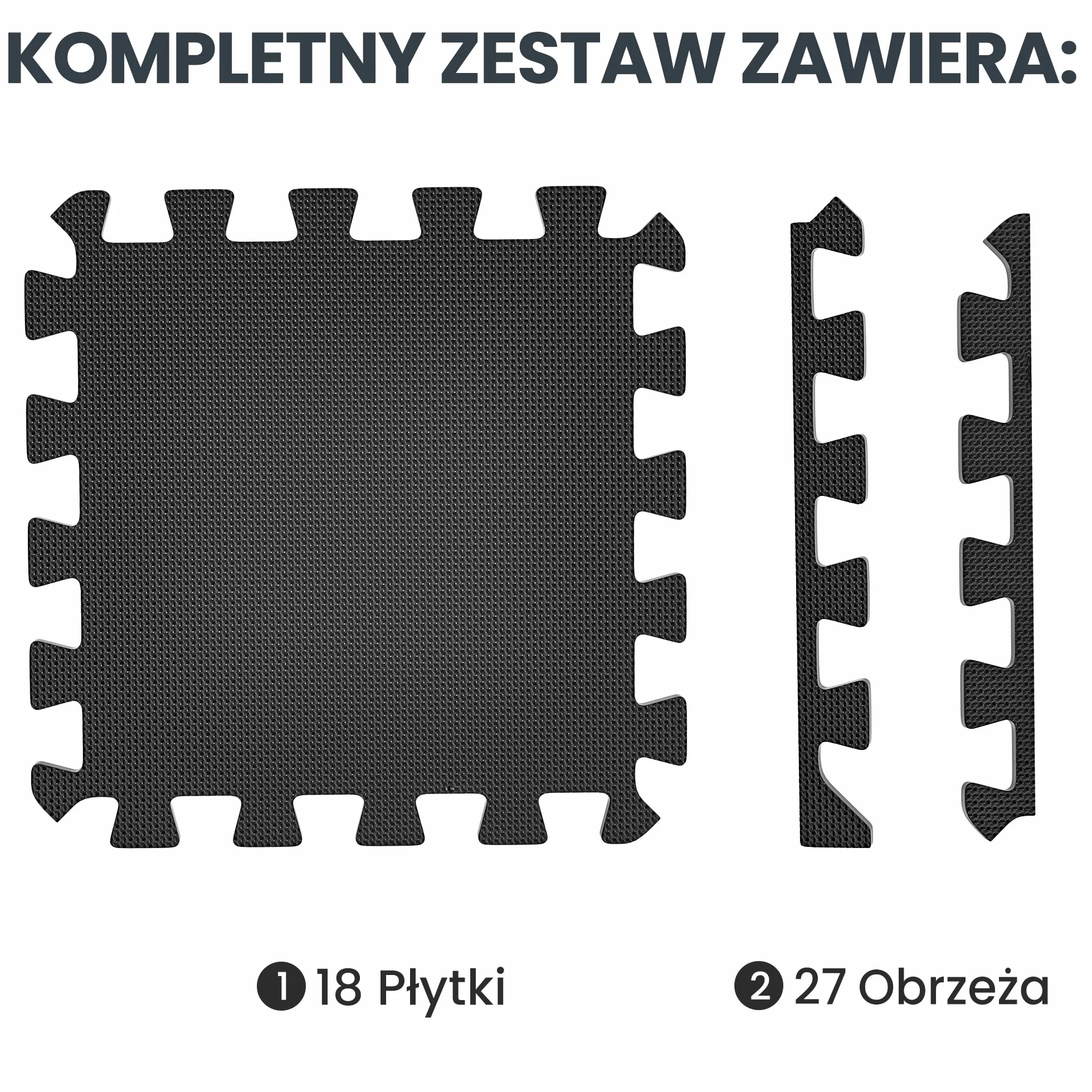 Ultrasport Mata Podłogowa Puzzle, Grube Piankowe Maty na Siłownię Domową, do Garażu, Szklarni i jako Podłoga Gumowa, Mata Ochronna na Siłownię, 18 Sztuk