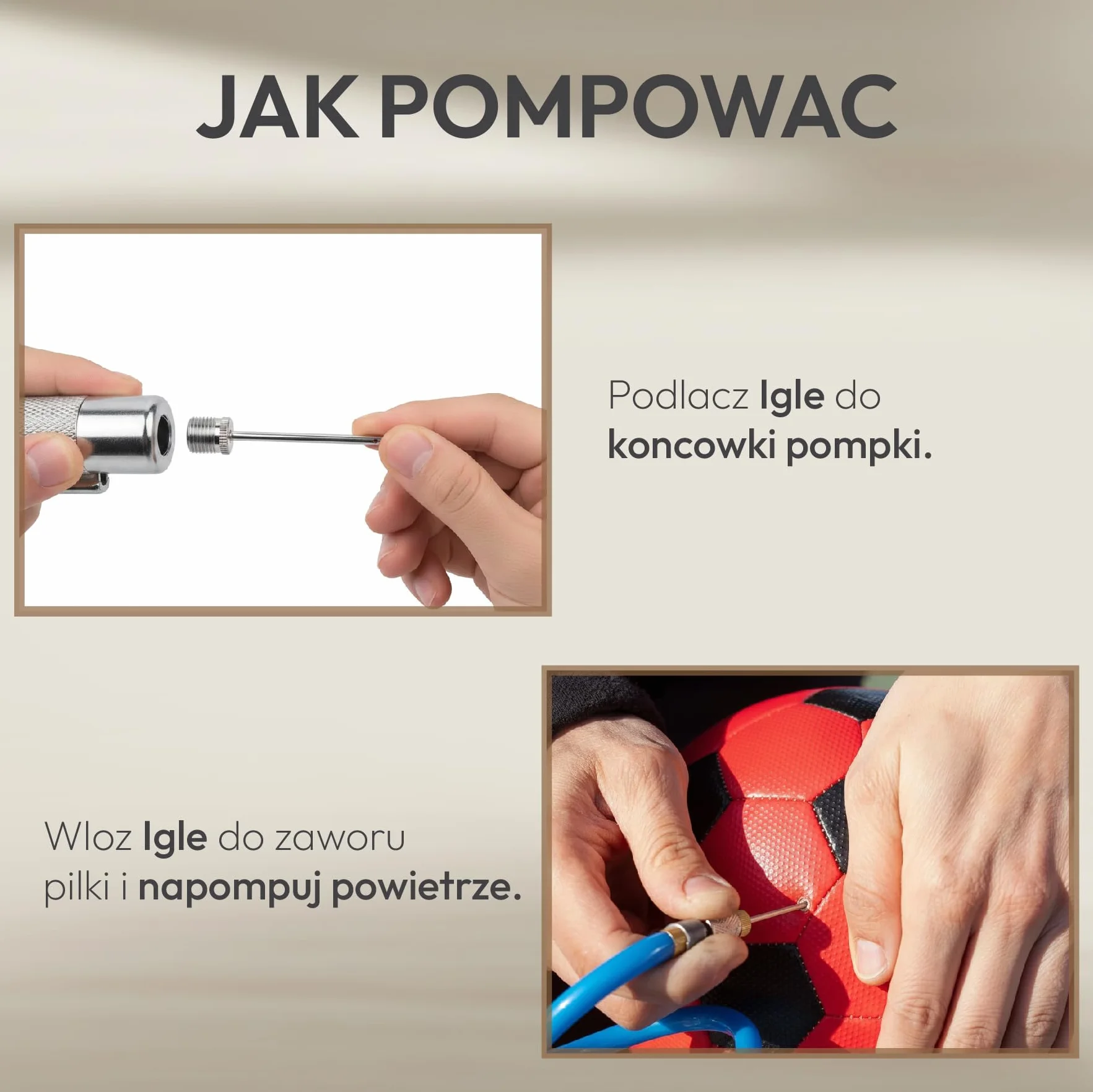 Lionstrike Pompka Do Piłki Nożnej - Igła Ze Stali Nierdzewnej Z Bocznymi Otworami, Adapter Do Pompowania Piłek - Pasuje Do Piłek Nożnych, Koszykówki, Rugby, Siatkówki I Piłki Ręcznej | 2 Szt