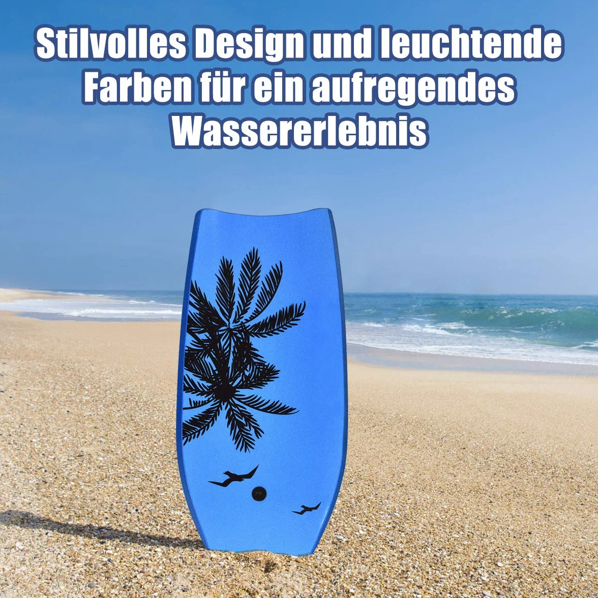 Costway Bodyboard, deska do pływania, deska surfingowa dla dzieci i dorosłych, deska surfingowa, deska Sup-Board, 104 x 51 x 6 cm (niebieska i czarna)