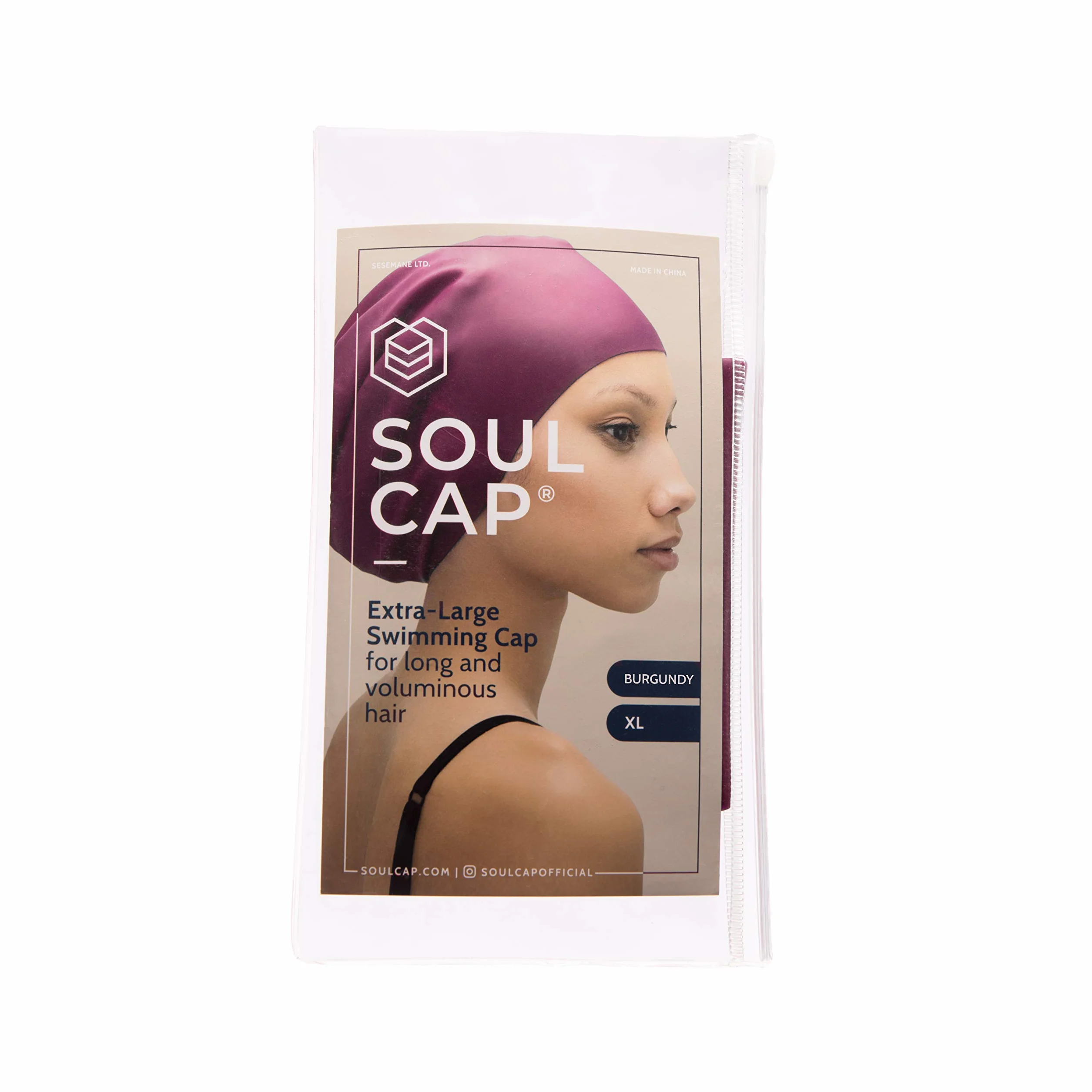 SOUL CAP XL – Bardzo duży czepek kąpielowy/czepek kąpielowy | Stworzony do kręconych włosów, przedłużania, warkoczy, rastów, fal i afo, dla mężczyzn i kobiet | 100% silikon premium (czarny)