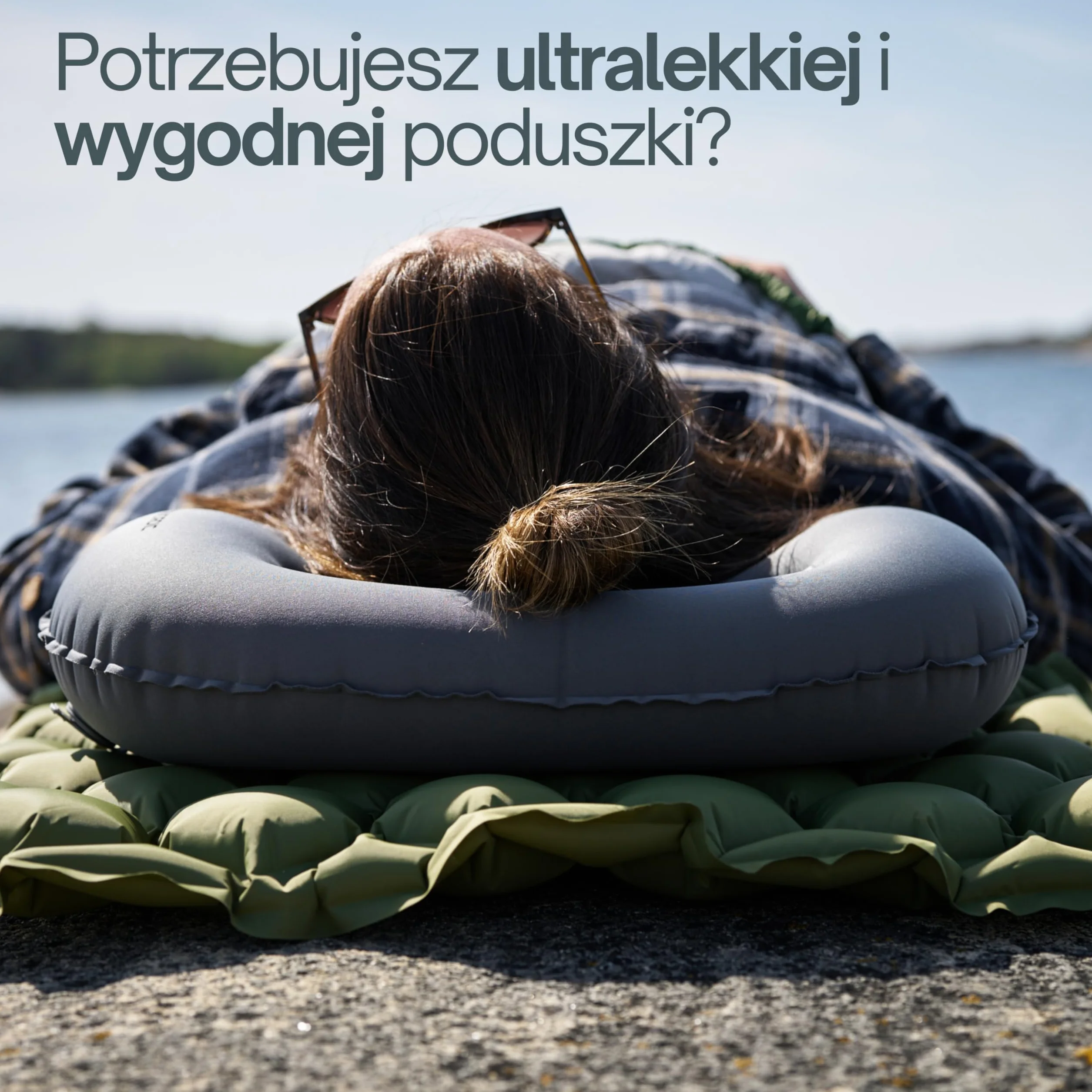 Trinordic Ultralekka Nadmuchiwana Poduszka Campingowa – 90g, Miękka, z Regulowanym Zaworem