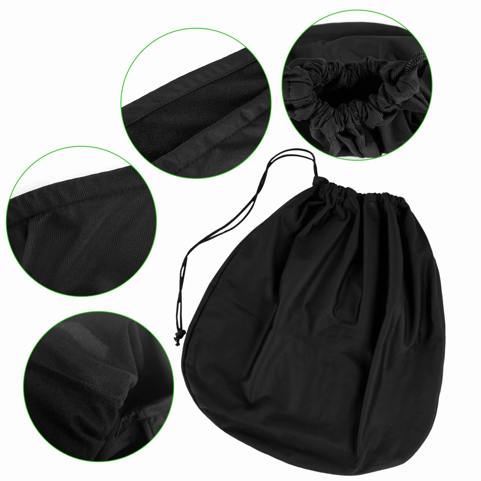 Torba na kask narciarski rowerowy jeździecki 47x43 cm czarna
