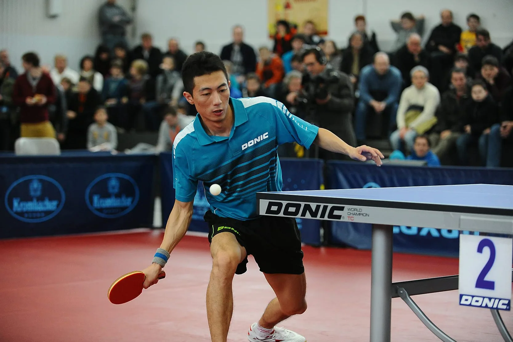 Donic-Schildkröt Top Team 800 Kij do tenisa stołowego, uchwyt AVS i PLS, gąbka 1,8 mm, podkładka Vari-Slick - ITTF, 754198