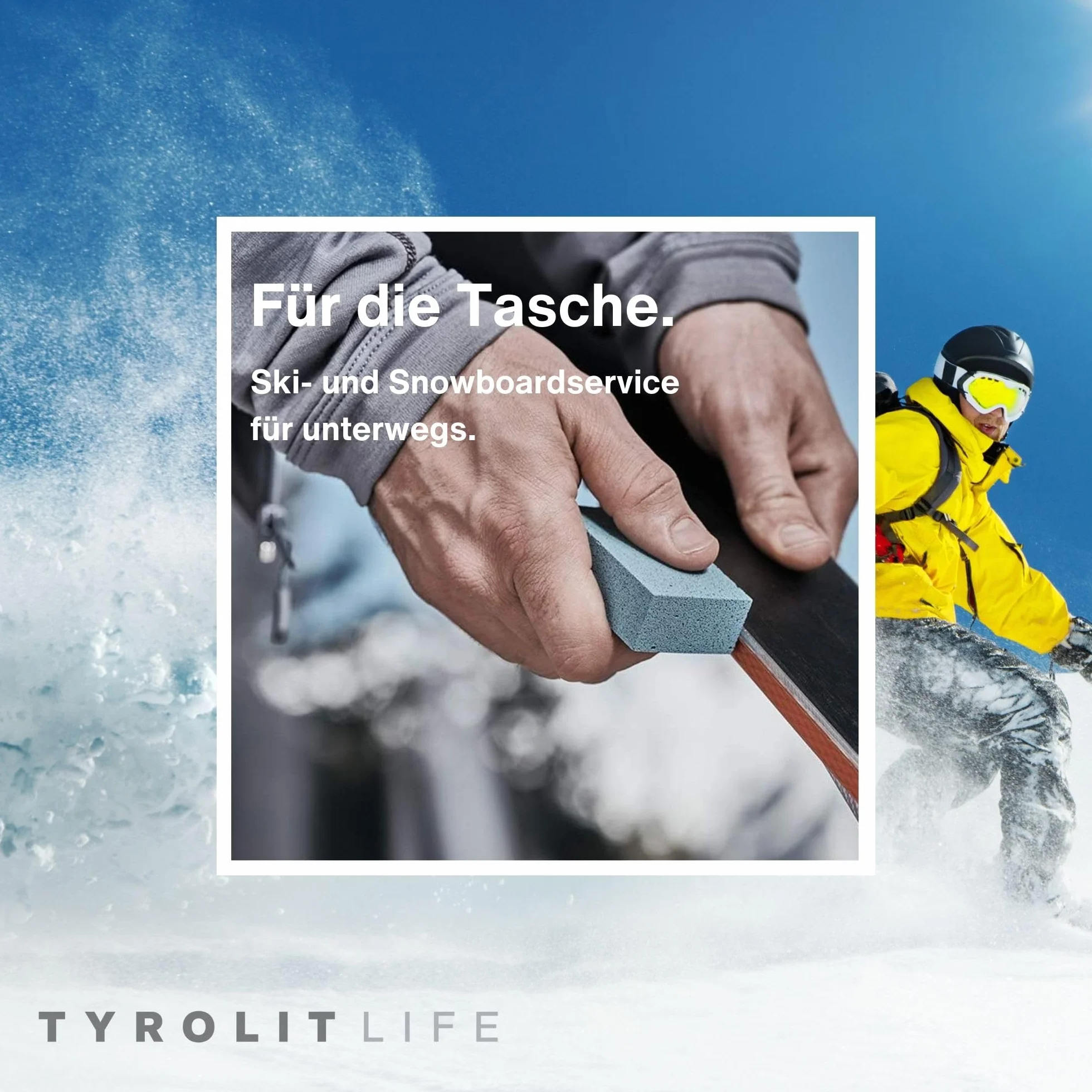 TYROLIT Life uniwersalna guma krawędziowa do desek śnieżnych i nart – guma szlifierska do usuwania rdzy, gratowania i czyszczenia