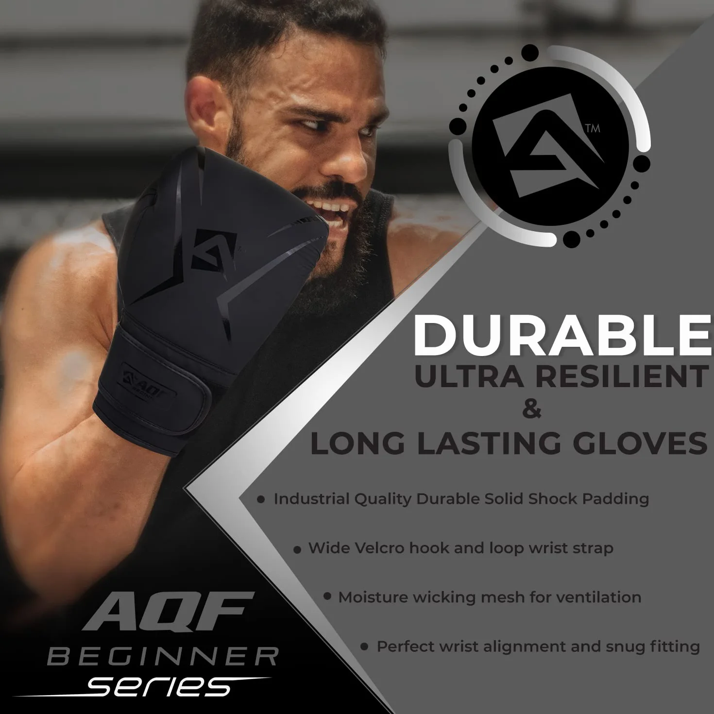 AQF Rękawice Bokserskie Dla Dzieci I Dorosłych - Na Worek Muay Thai, Boks Skórzane 4oz Do 16oz Na Wykrawania MMA Fighting & Kickboxing Z Dodatkowymi Warstwami Wyściółki