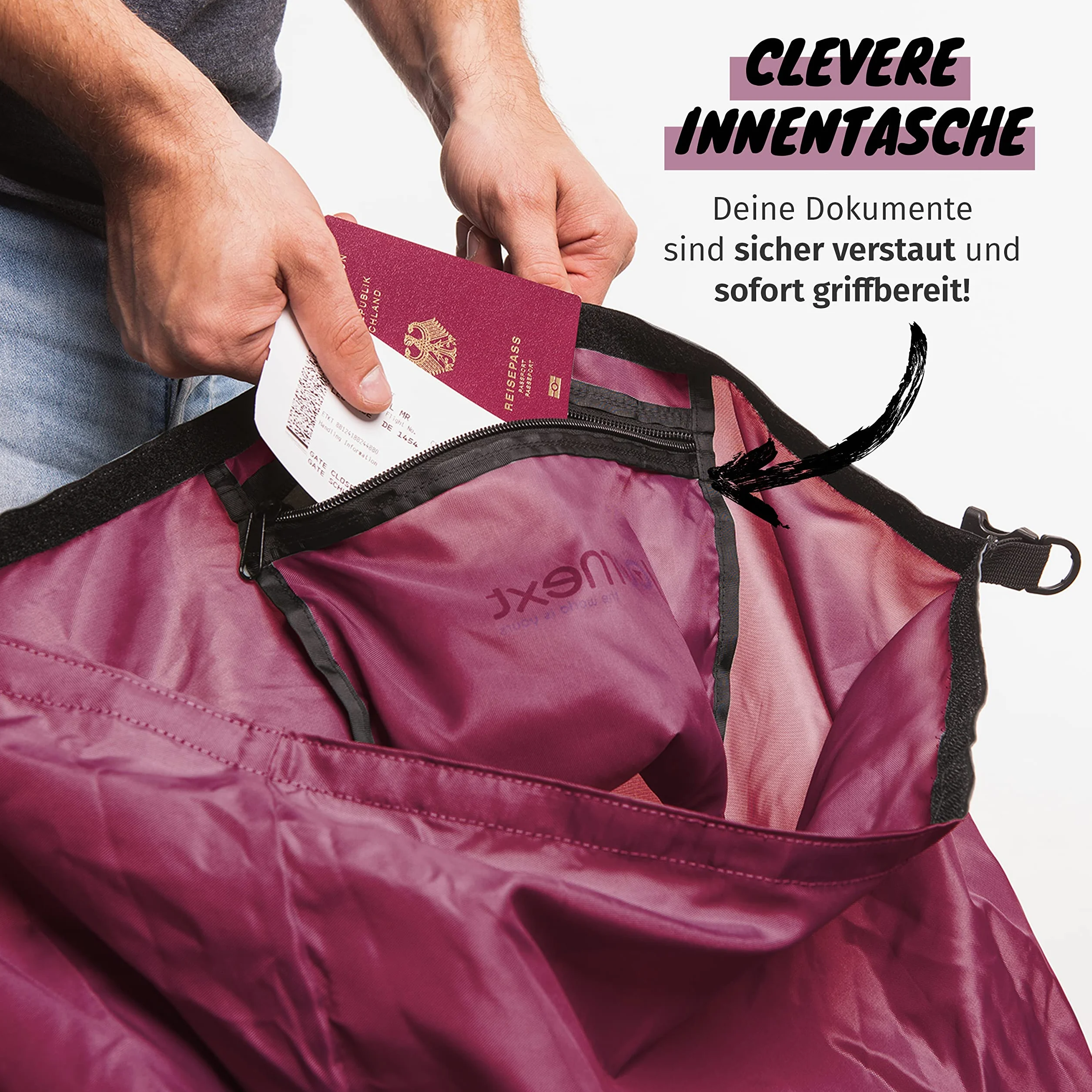 Journext Plecak 2 w 1 Pokrowiec ochronny przed deszczem Flight Cover na samolot pociąg autobus