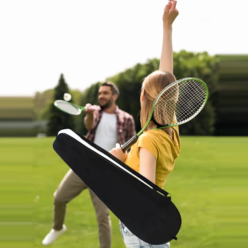 Torba do badmintona, wodoszczelna, sportowa, przenośna, do badmintona, z zamkiem błyskawicznym, na 2 rakietki
