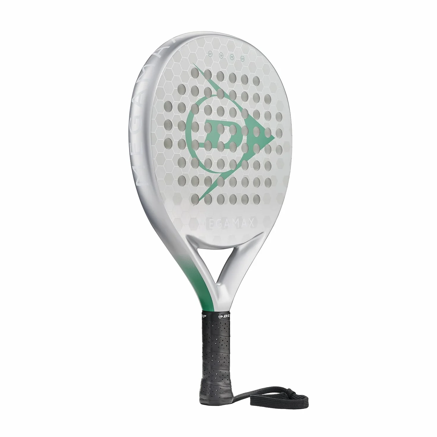 DUNLOP Padel Bat Megamax Silver – okrągła ramka grafitowa – Medium Balance Pro EVA Core – dla początkujących