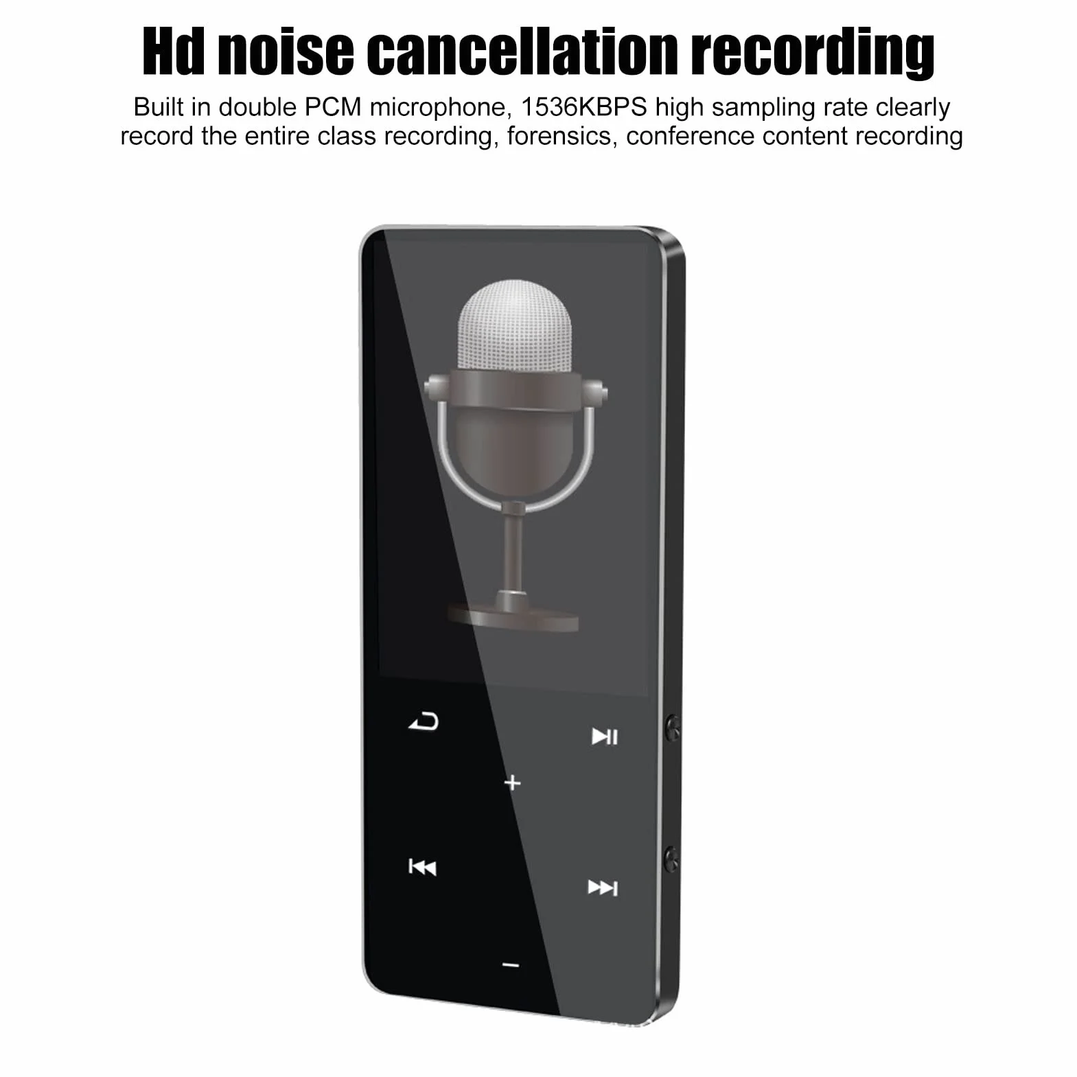 Odtwarzacz MP3 Bluetooth 5.0 Dotykowy Ekran MP4, 30h Muzyki, Bezstratny Dźwięk HiFi Przenośny