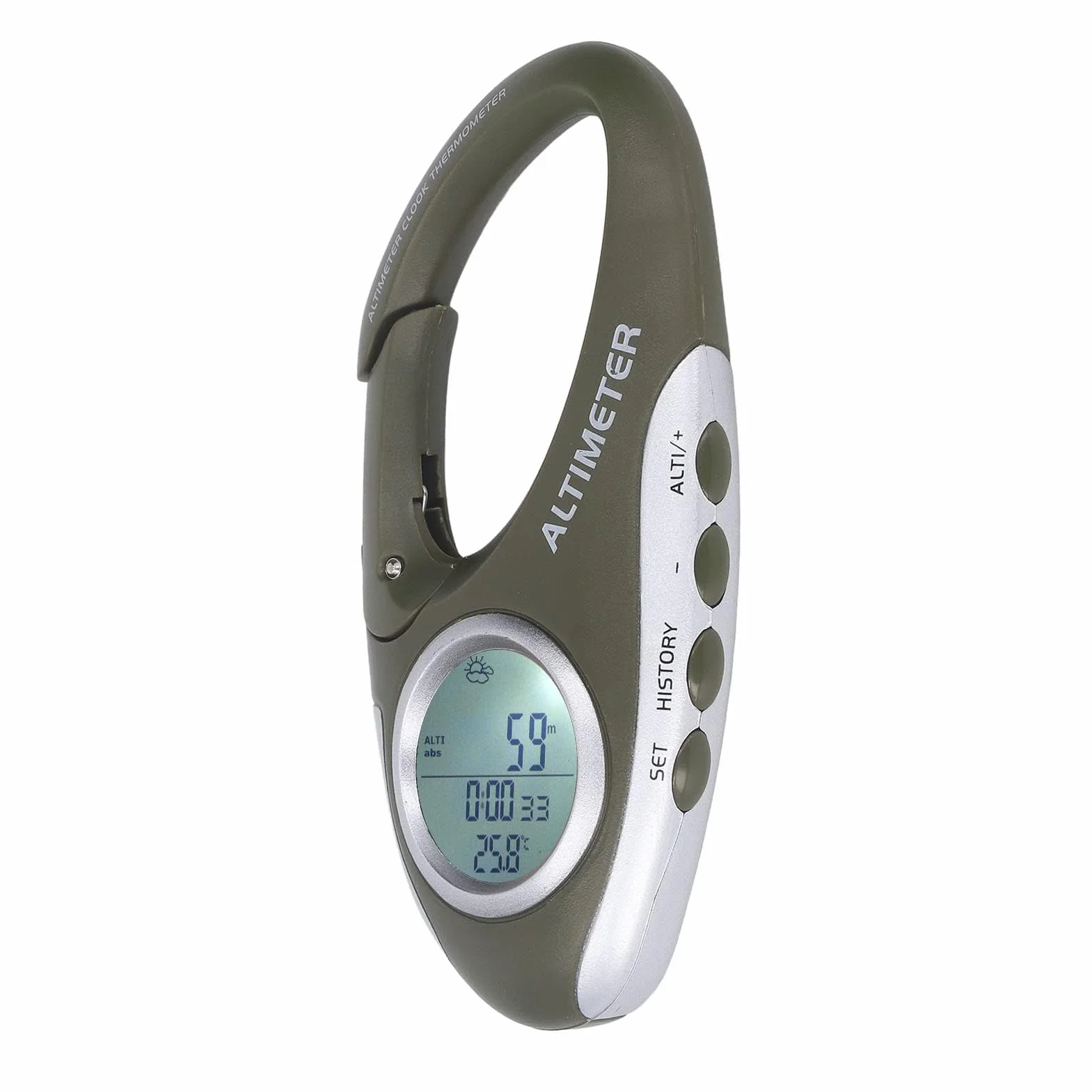 Cyfrowy Barometr Wysokościomierz Kompas z Termometrem LCD, ABS, CR2032