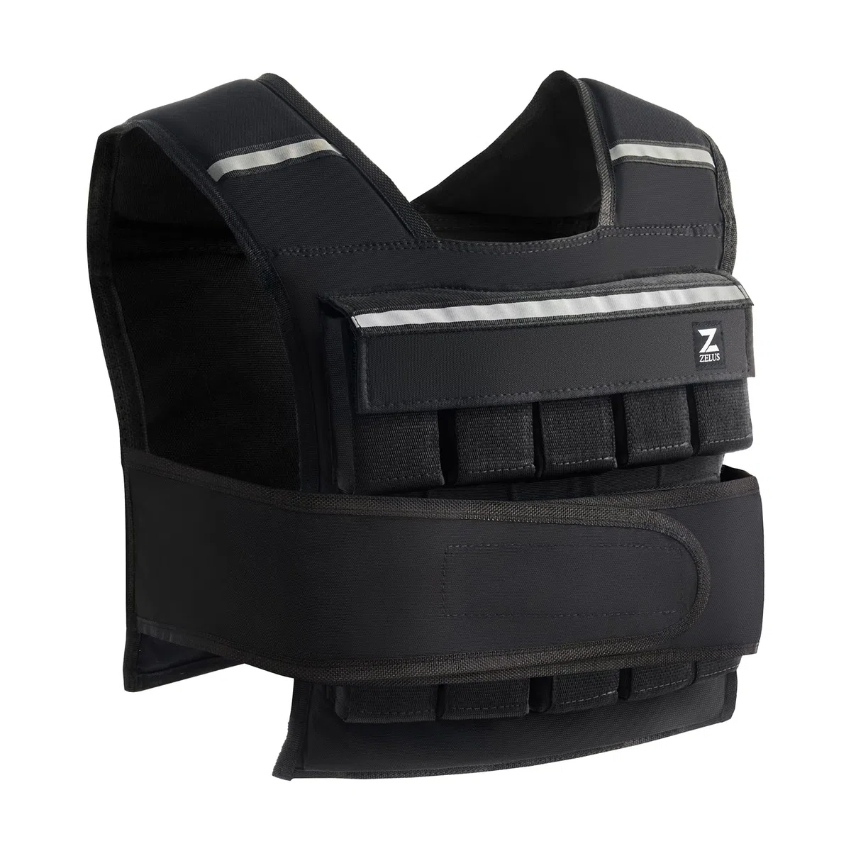 ZELUS Kamizelka obci¹¿eniowa regulowana, 0,5 – 20,5 kg, kamizelka treningowa z 20 regulowanymi ciê¿arkami, kamizelka do biegania dla kobiet i mê¿czyzn, kamizelka fitness, kamizelka sportowa, kurtka treningowa