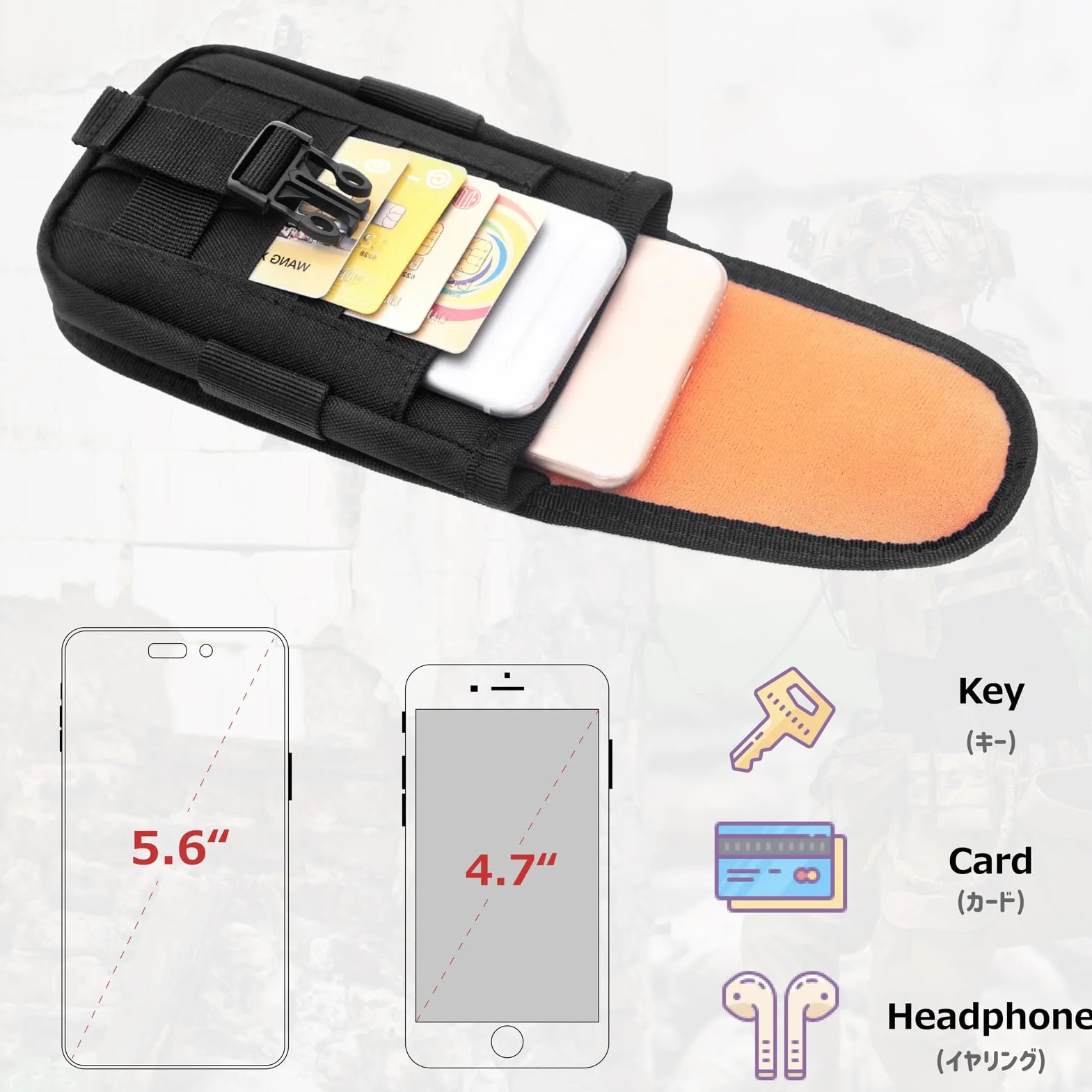 Azarxis Taktyczna torba EDC, Molle Pouch, torba wojskowa, torba na telefon komórkowy, kompaktowa torba na kemping, wędrówki, jazdę na rowerze, wspinaczkę