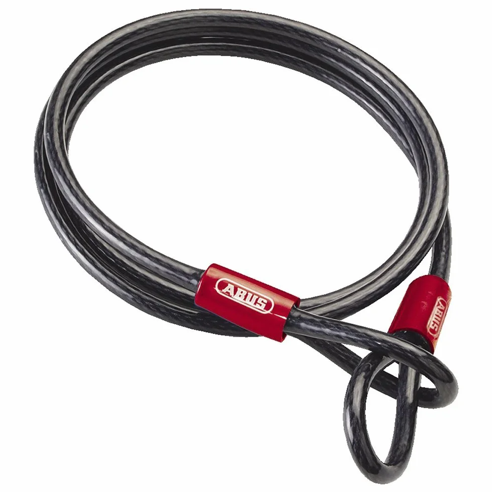 ABUS Cobra 8 loop cable - linka stalowa pokryta tworzywem sztucznym - zabezpieczenie akcesoriów rowerowych i motocyklowych - długość 2 metry, grubość 8 mm