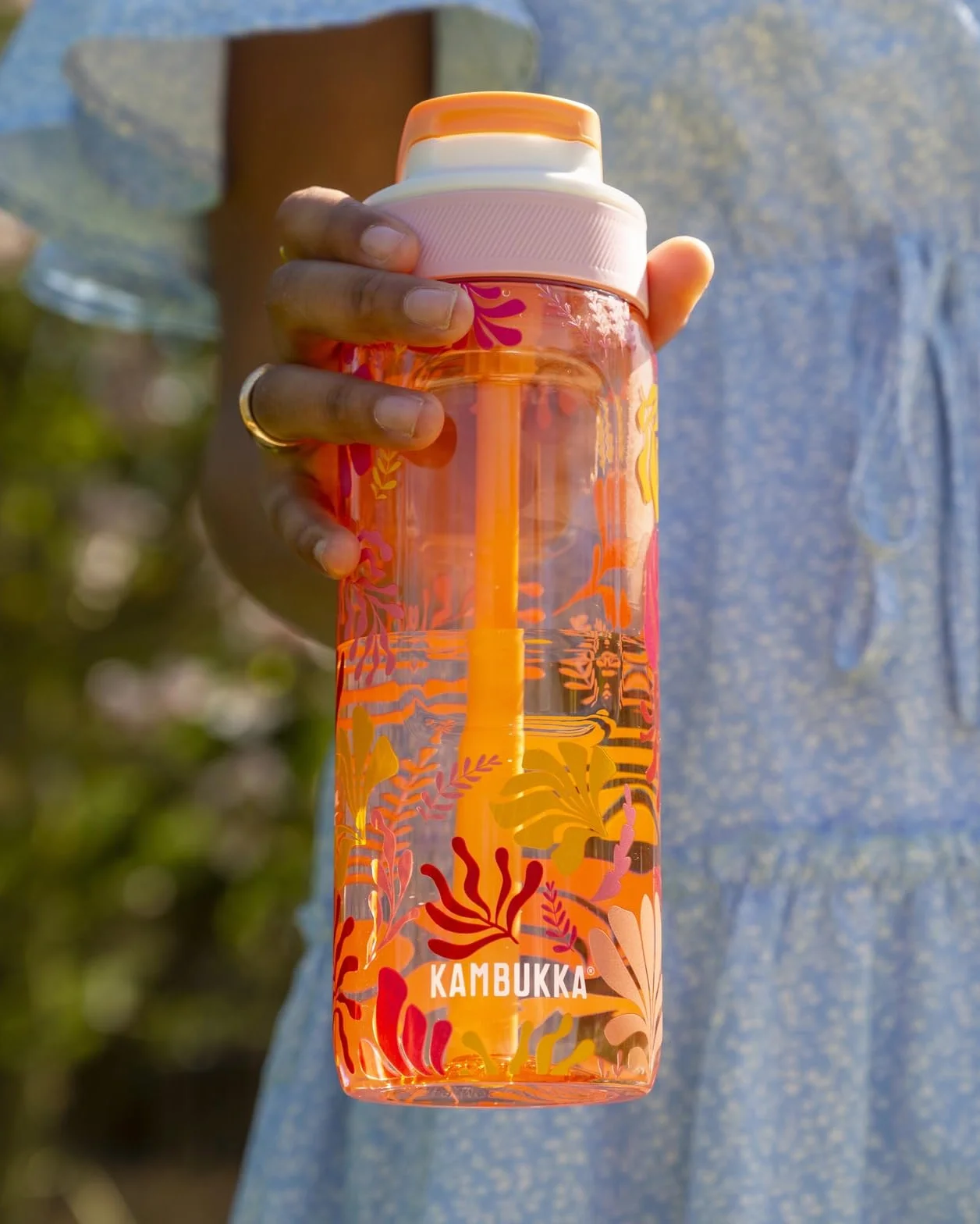 Kambukka butelka na wodę Lagoon 750 ml Nectar Drops z tritanu, szczelna, słomka i ustnik, BPA free