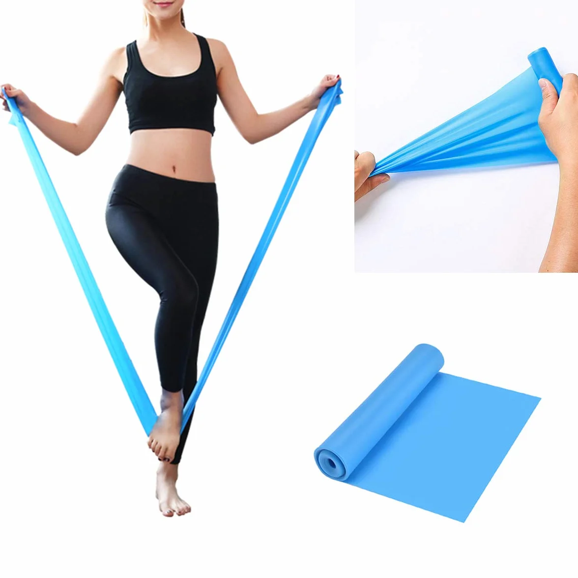 Zestaw startowy do jogi 5 szt. klocki do jogi i zestaw pasków piłka do jogi pianka joga cegła fitness ćwiczenia opór pętla pasek rozciągający pasek do pilatesu sprzęt do jogi i akcesoria do domu,