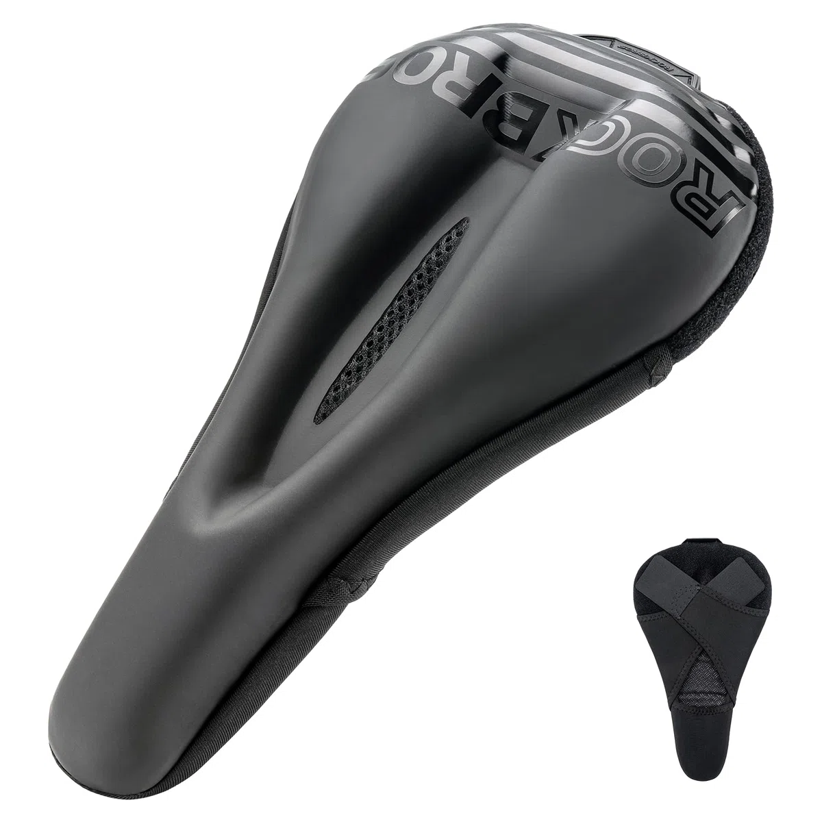 ROCKBROS Pokrowiec na Siodełko Rowerowe Żelowy, Miękki Ochraniacz na Siodełko Rowerowe Ergonomiczna Osłona Siodła do Rowerów MTB, Szosowych, Elektrycznych 28,5 * 17 cm
