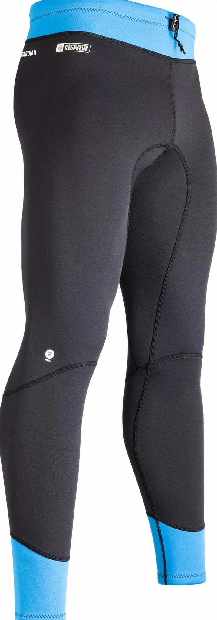 CRESSI Guardian Man Spodnie neoprenowe czarne/niebieskie 2 mm L/4-2 mm podwójne spodnie neoprenowe, idealne dla wszystkich entuzjastów sportów wodnych, czarne/niebieskie, L/4, męskie