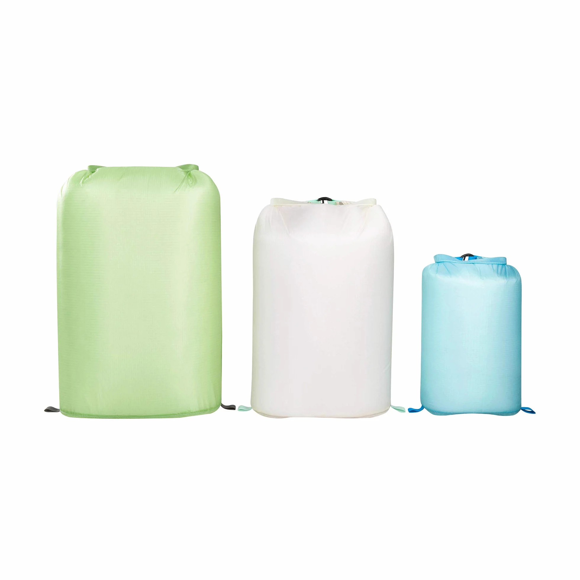 Tatonka SQZY Dry Bag zestaw 3 worków (5 l / 15 l / 20 l) – ultralekkie worki z rolowanym zamknięciem i wodoodpornymi szwami – idealne do sortowania bagażu podróżnego – nie zawierają PFC