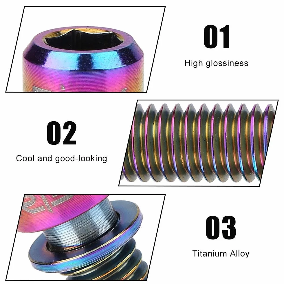 4 szt. M6x18mm Hamulec tarczowy z hamulcem tarczowym Stała śruba ze śrubą z łbem do hamulca tarczowego do rowerów ślizgowych