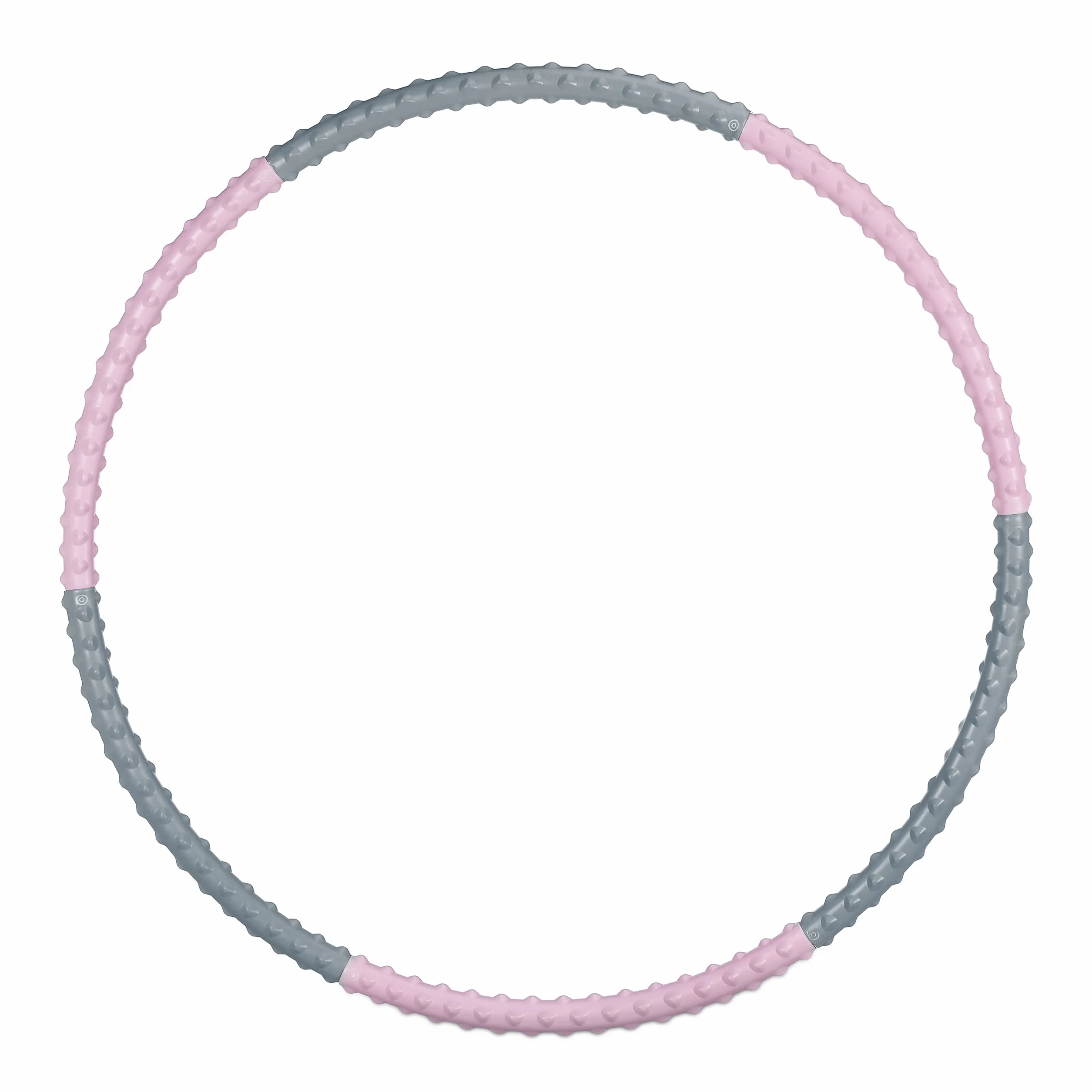 Relaxdays Hula Hoop opona o średnicy 95 cm, obręcz fitness dla dorosłych, wypustki do masażu, do odchudzania, treningu brzucha, różowa/szara