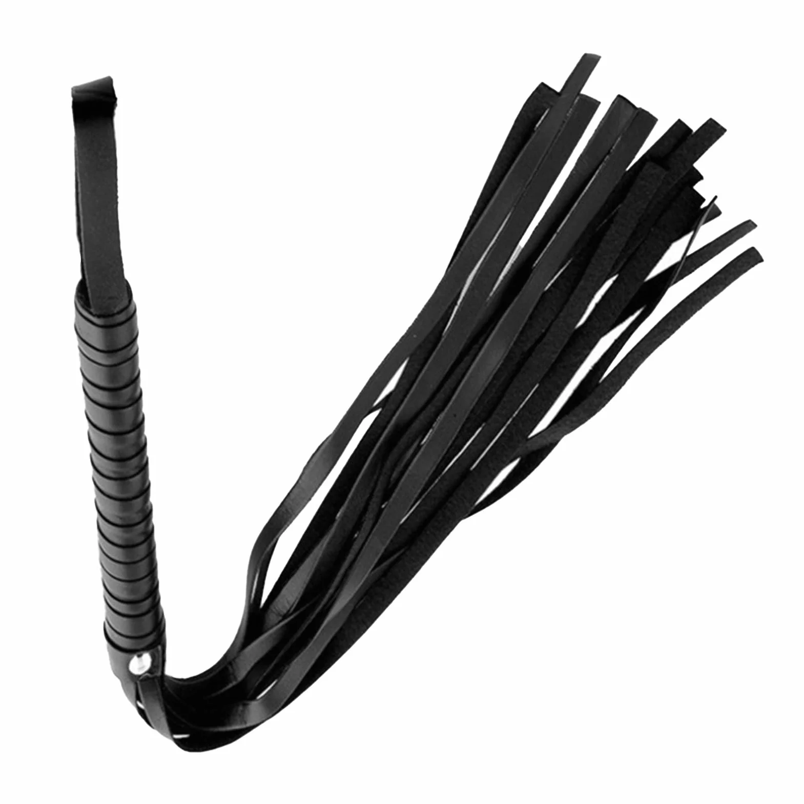 Bicz do jazdy konnej 48 cm skórzany uchwyt rekwizyt