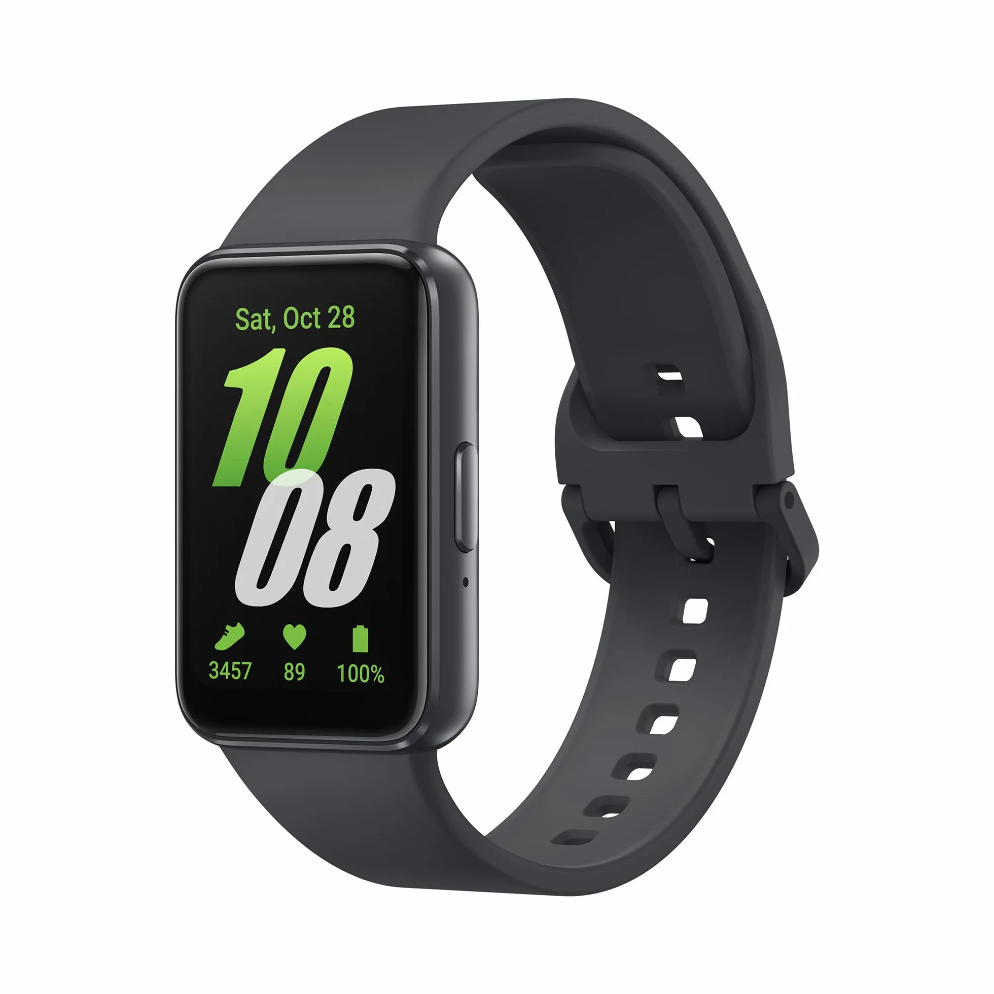 Samsung Galaxy FIT 3 [2024] 1,6" Wyświetlacz AMOLED | 13 Dni Żywotności Baterii | 100+ Kadranów | 100+ Trybów Ćwiczeń | Wersja CAD i - (Czarny)
