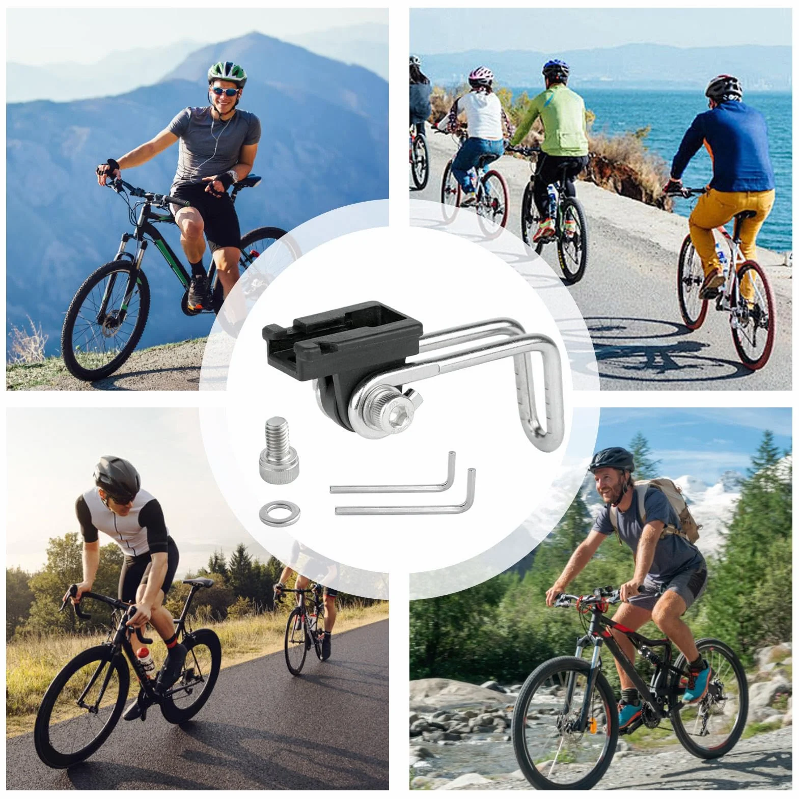 Bikes Fork Light Mount, Front Light Holder Stand for Cycling, Bicycles Headlight Fork Bracket, Fork Mount Headlight Bracket, Cycling Light Holder, Front Light Holder for Bikes, Bicycle Headlight Brack