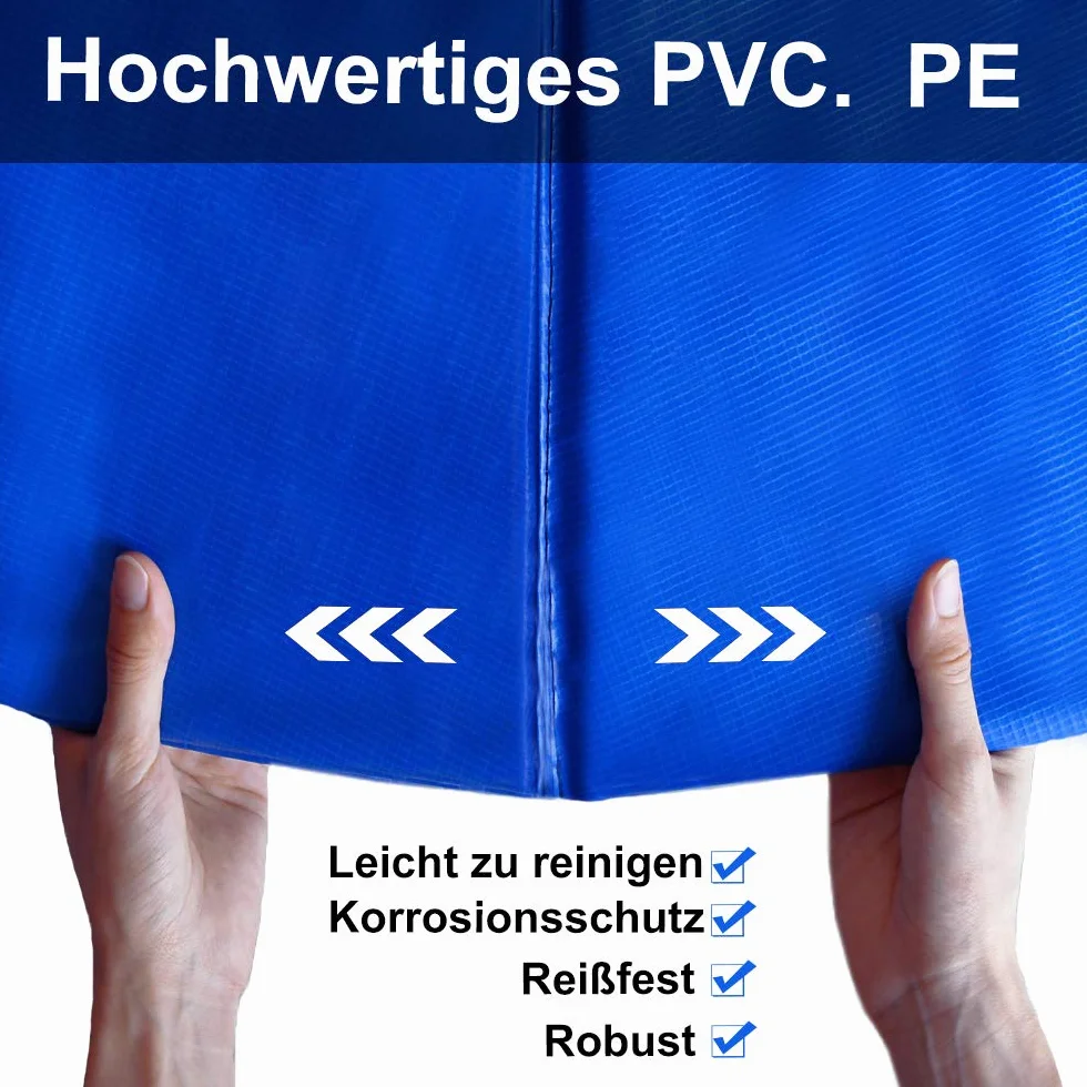 UISEBRT Osłona krawędzi trampoliny, Ø 244 cm, 305 cm, 366 cm, osłona sprężyn odporna na działanie promieni UV, odporna na rozerwanie, ochrona krawędzi, akcesoria do trampoliny, mata zabezpieczająca, niebieska