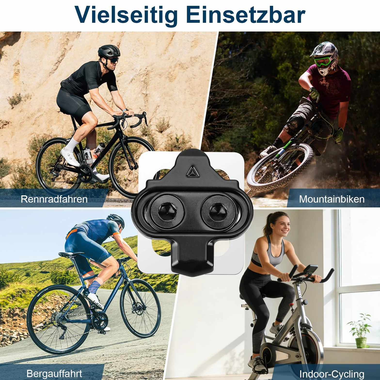 toptrek SPD Cleats kompatybilny z Shimano SPD SH51, zestaw do 2-otworowych pedałów SPD, antypoślizgowe płytki