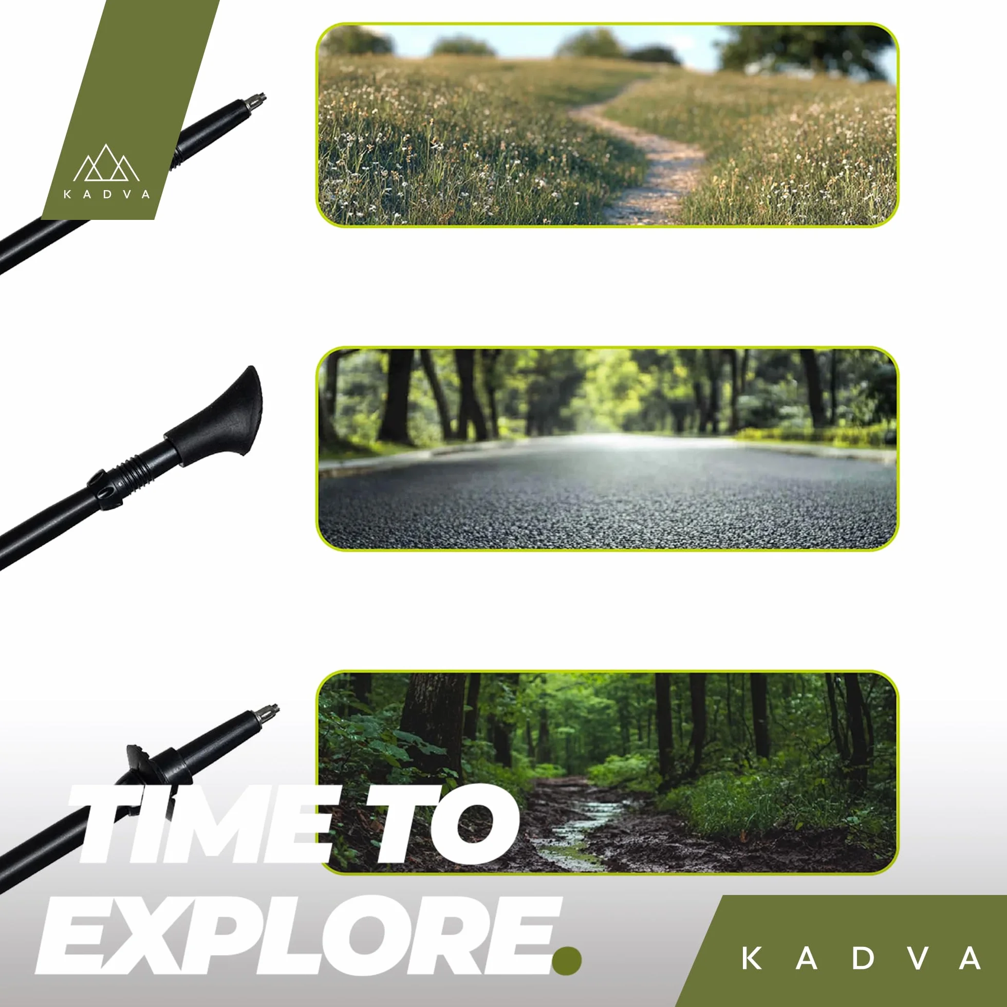 KADVA HALNA kijki Nordic Walking regulowany 84-135 cm Quick Lock polipropylen PP TPR