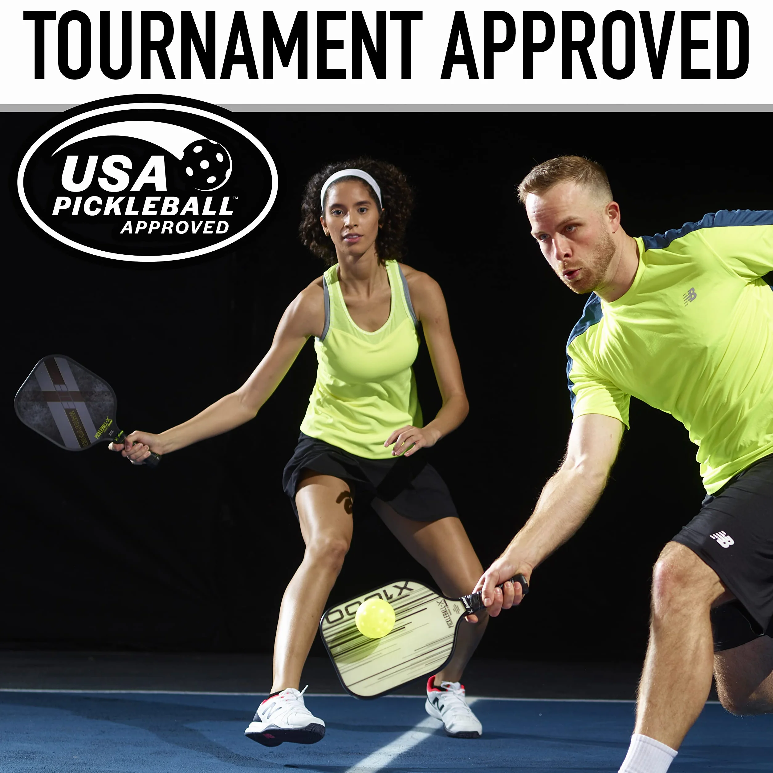 Franklin Sports X-26 Zestaw 12 piłek do pickleballa Limonkowa zieleń USAPA