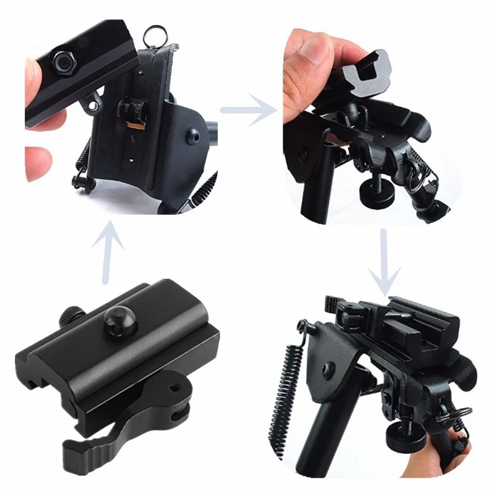 BigTron QD Bipod Adapter szybkozłącze Bipod Rail Adapter Mount z Cam Lock do Picatinny Weaver Rail 20 mm