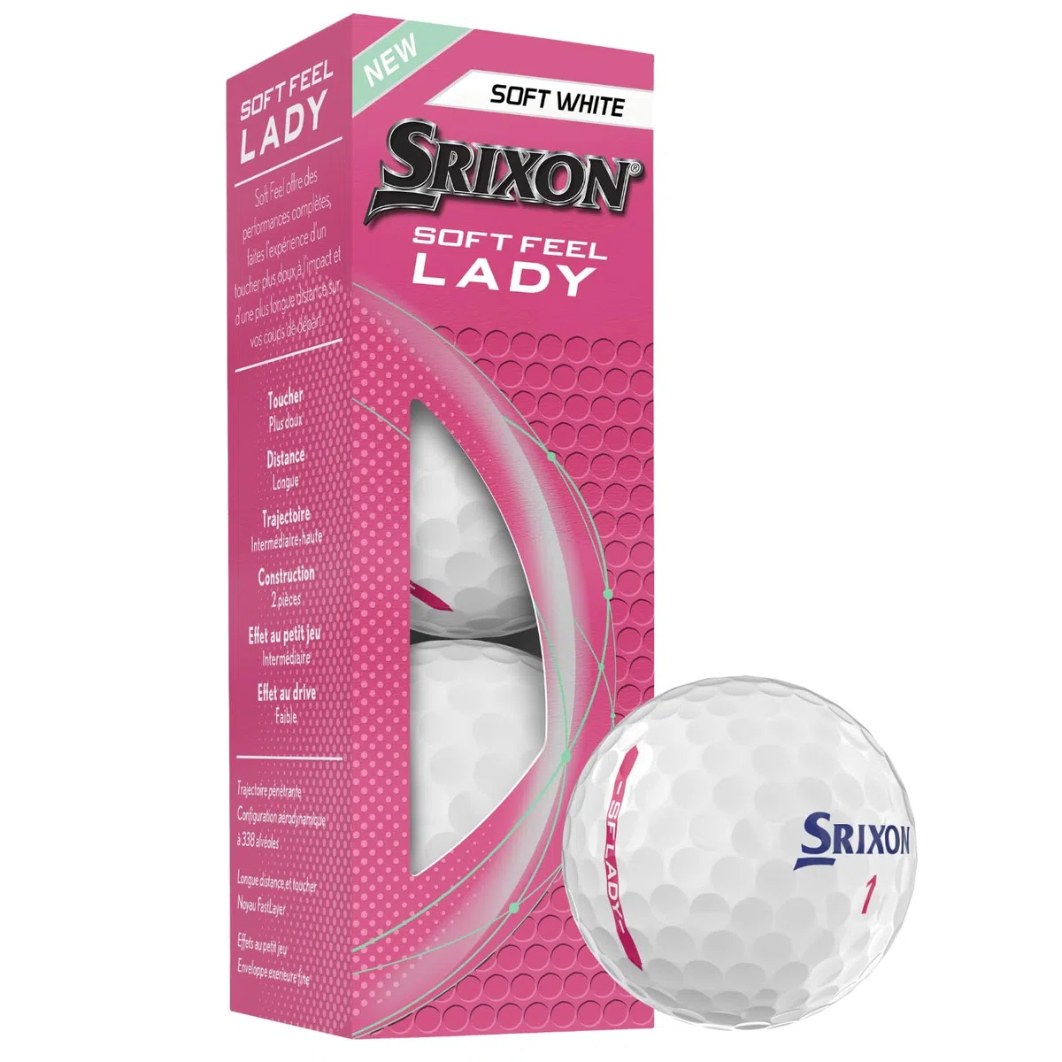 Srixon Soft_Feel_Lady_8 Piłki golfowe, Unisex Dorosły