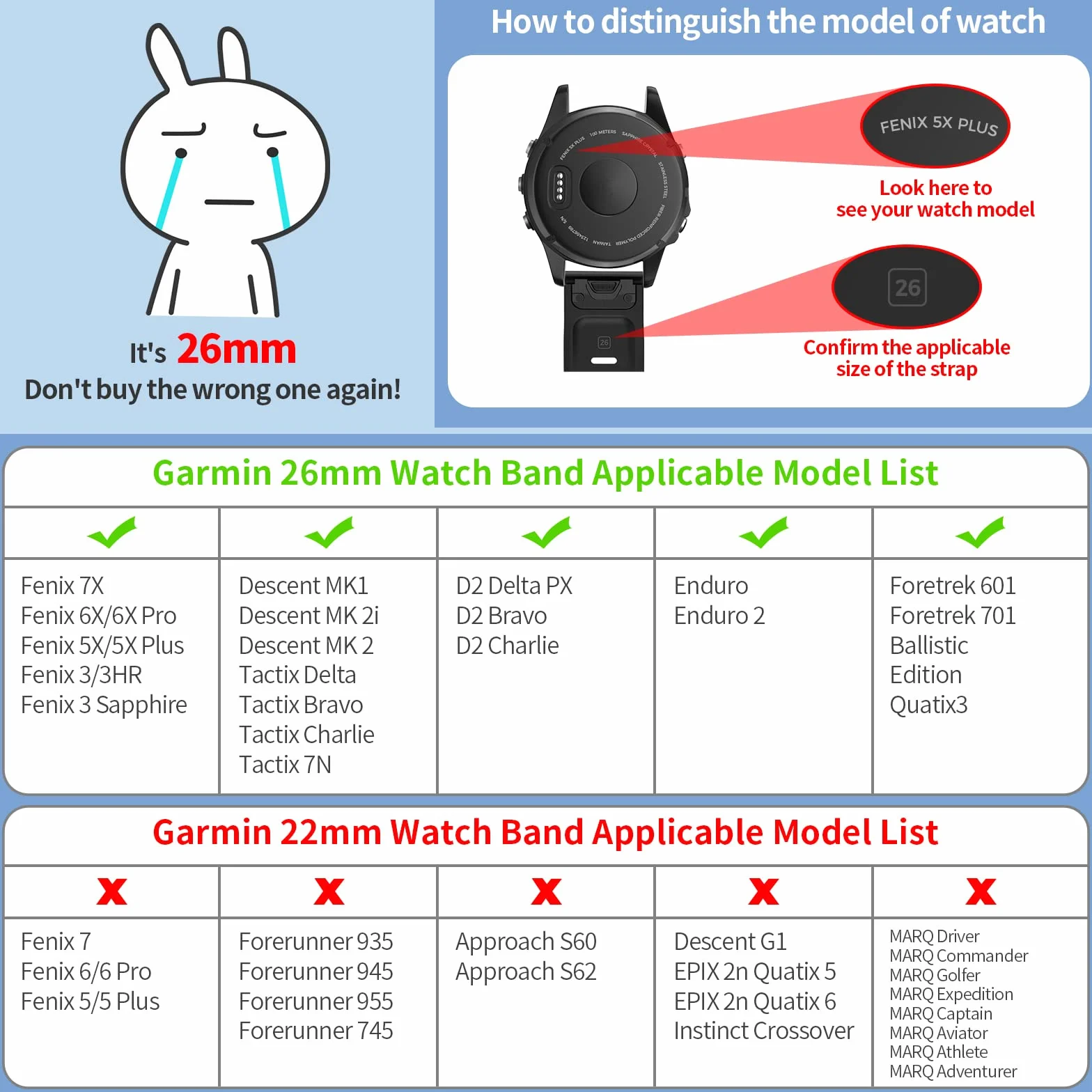 NotoCity bransoletka Quickfit 26 mm, kompatybilna z Garmin Fenix 6X / 6X pro / Fenix 7X, silikonowa bransoletka do zegarka Garmin Fenix 5X / 5X Plus, zielono-czarna