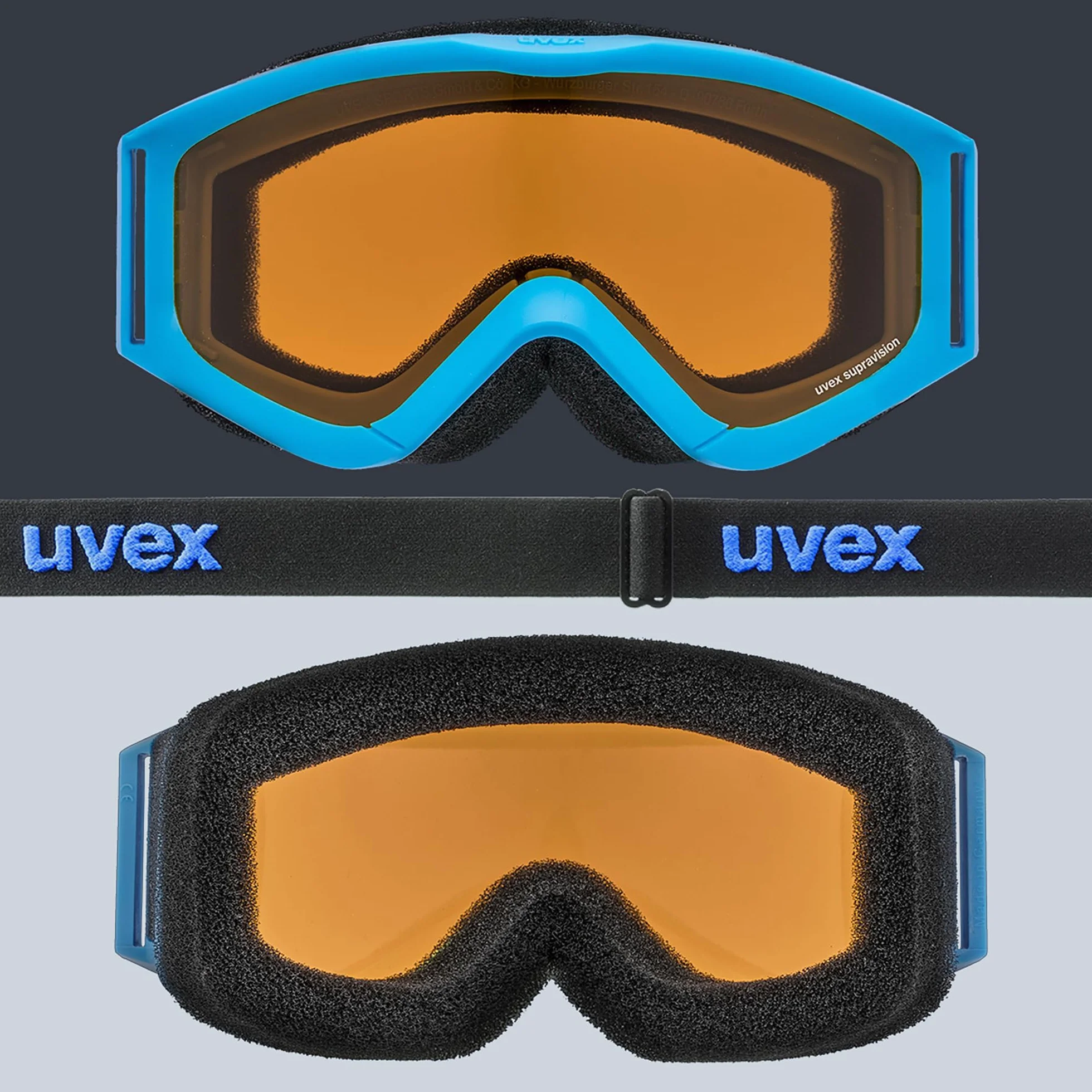 uvex speedy pro gogle narciarskie dla dzieci wzmacniające kontrast nieparujące blue/lasergold