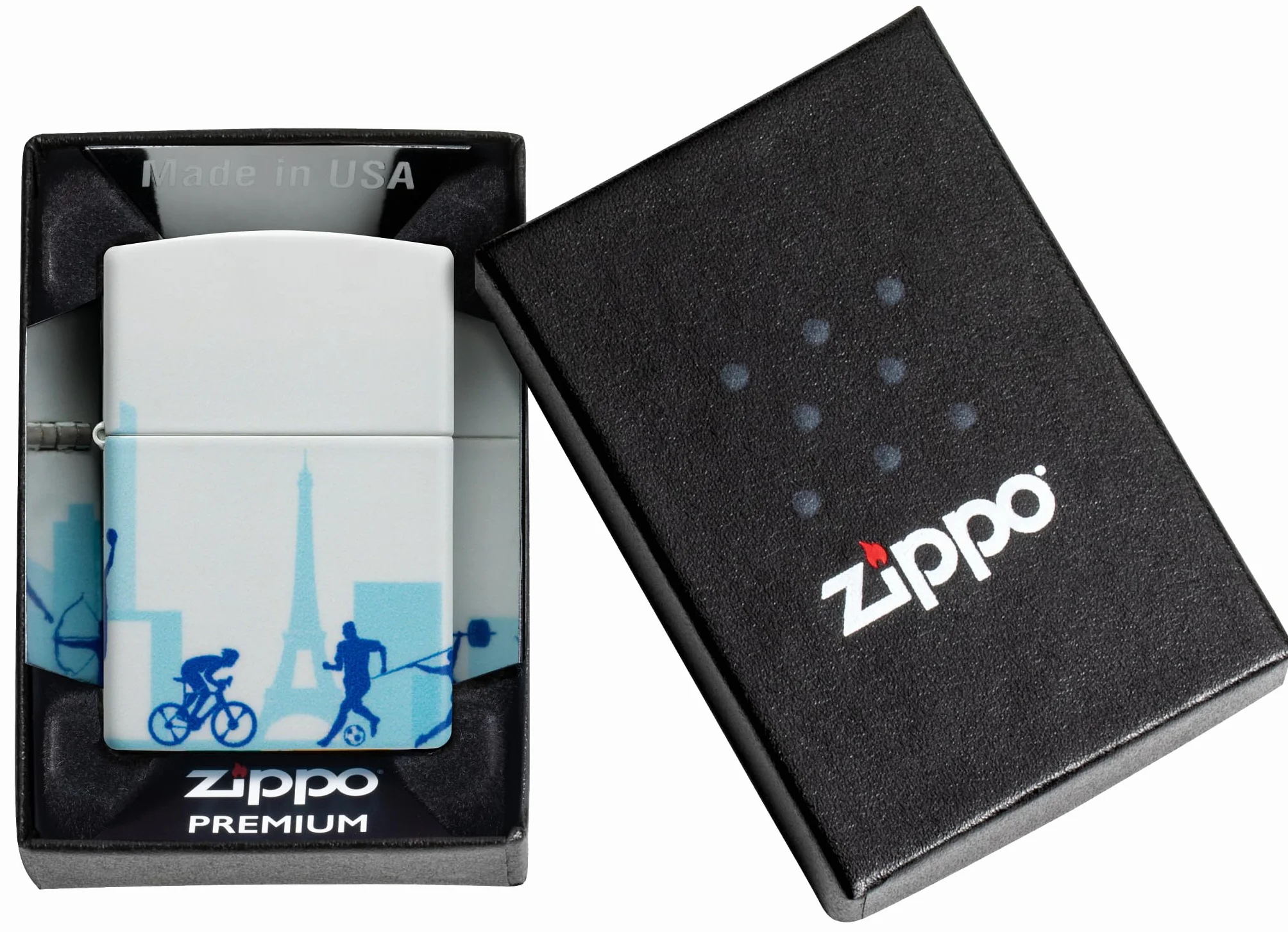 Zippo Multi Sports Zapalniczka Sztormowa, Kolorowy Nadruk, do Napełniania, Wielokrotnego Użytku, Wiatroodporna Konstrukcja, Pudełko na Prezent, Wykonano w USA, Kolor 540°