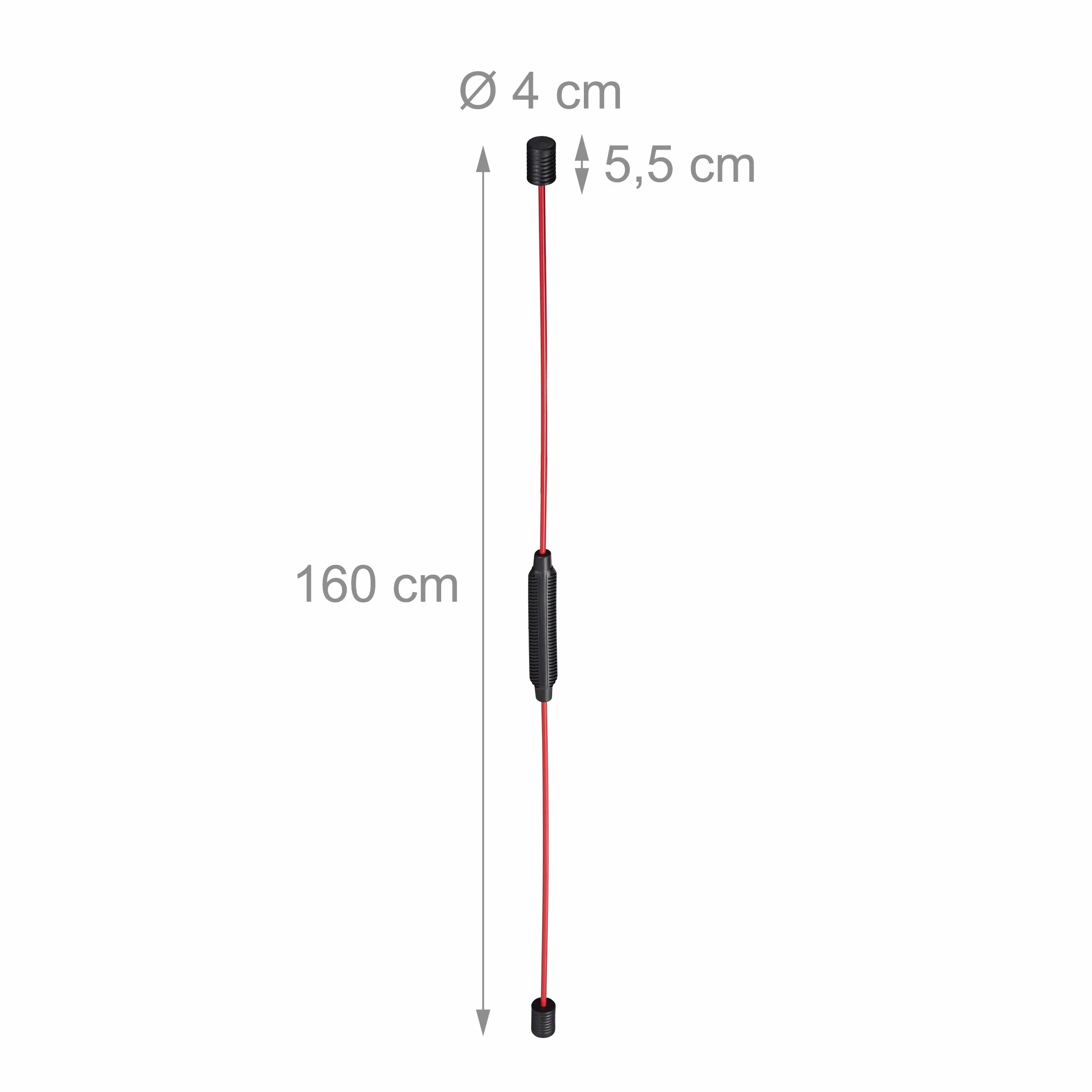 Relaxdays Relaxdays Swingstick Fitness drążek do treningu wibracyjnego, do mięśni głębokich, elastyczny, czerwony, 1 sztuka UE