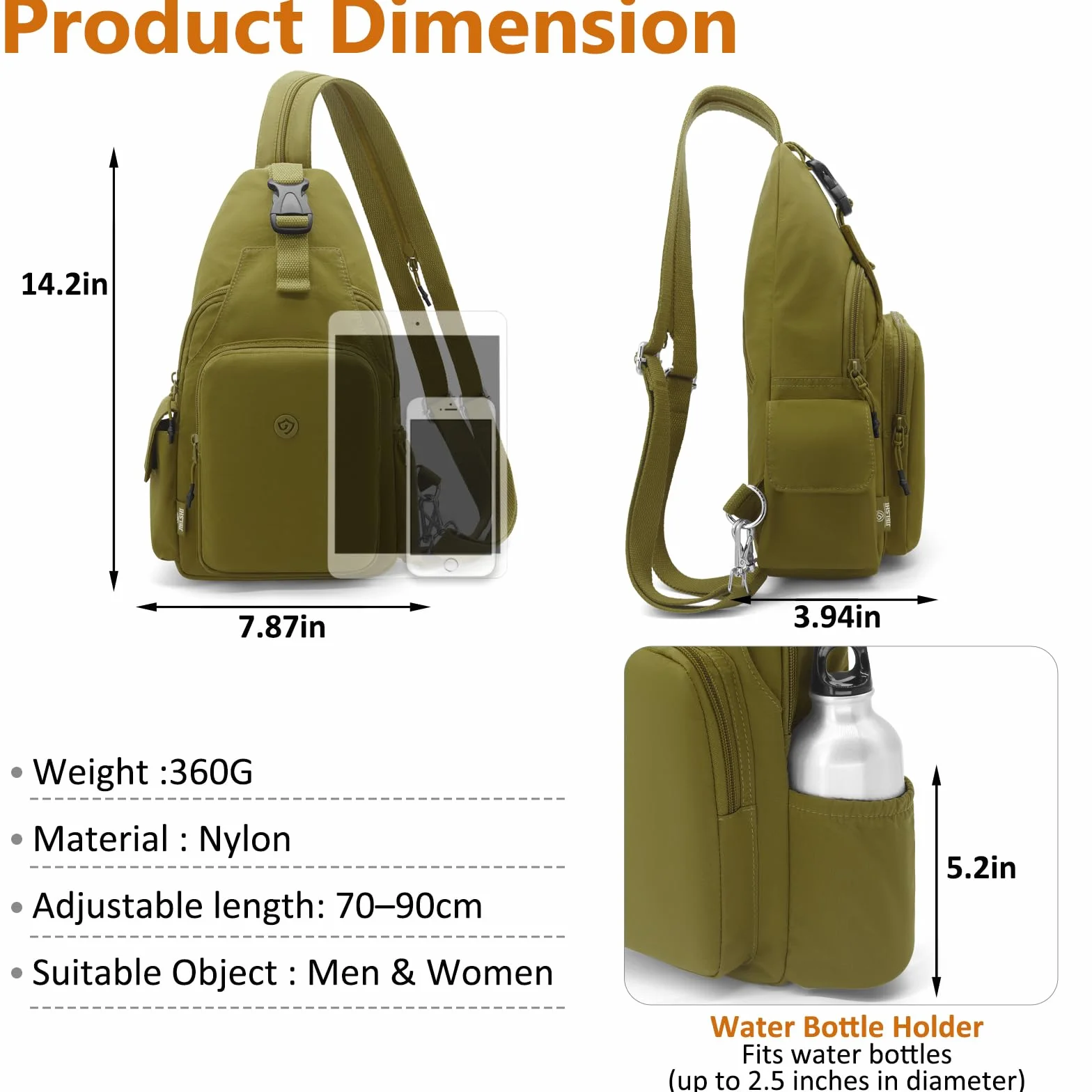 Torba na klatkę piersiową mały plecak męski torba na ramię Crossbody Sling lekka torba na klatkę piersiową antykradzieżowa nylon plecak na ramię mężczyźni kobiety na jazdę na rowerze podróż