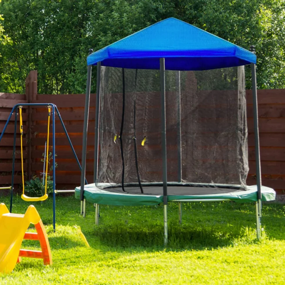 Surakey Okrągły daszek trampoliny, ochrona przed słońcem, 305 cm, ochrona przed deszczem i śniegiem, na zimę i lato
