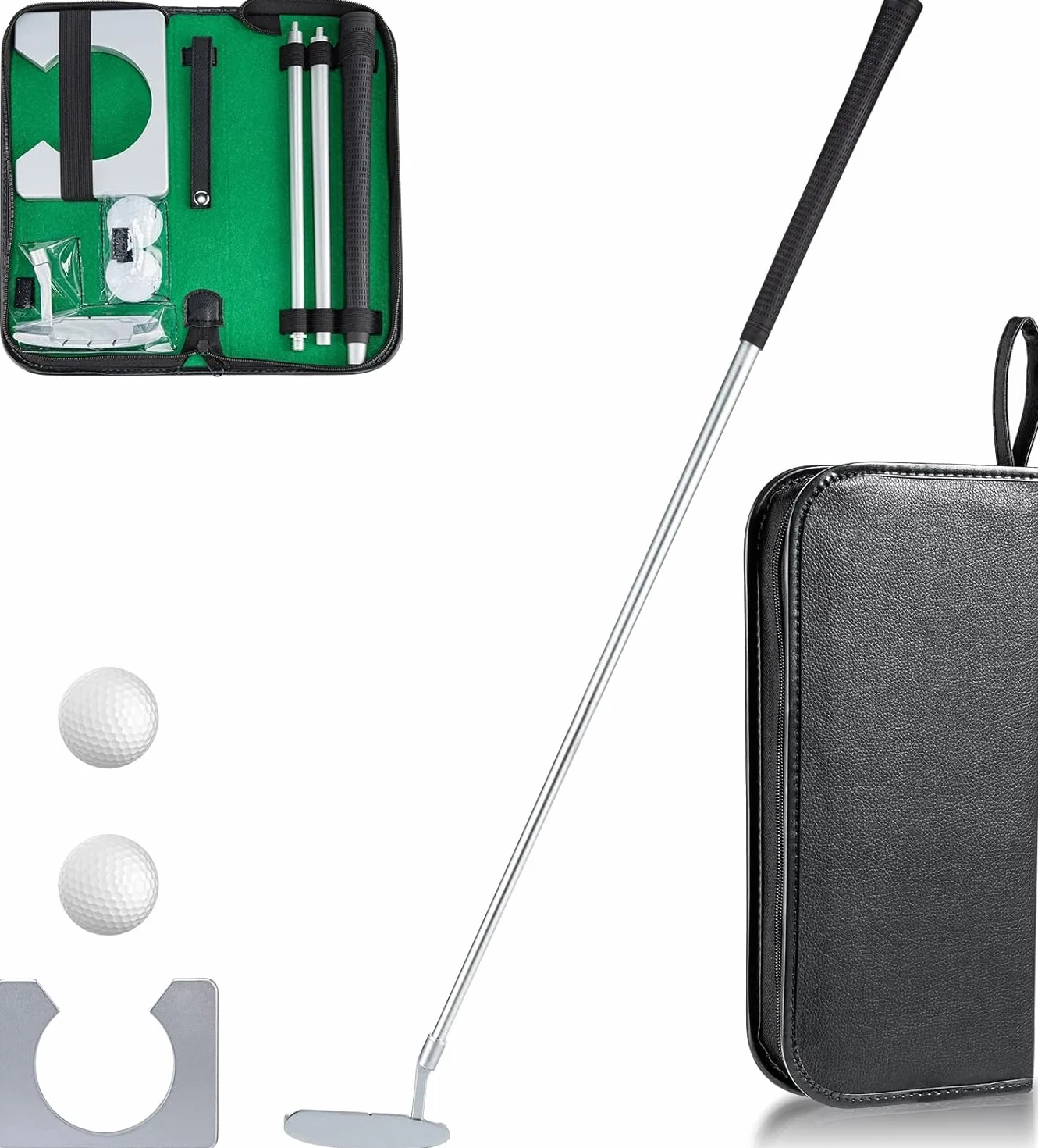 Zestaw nakładek golfowych Indoor Golf Practice Training Club Golf Putter Kit z piłkami i torbą
