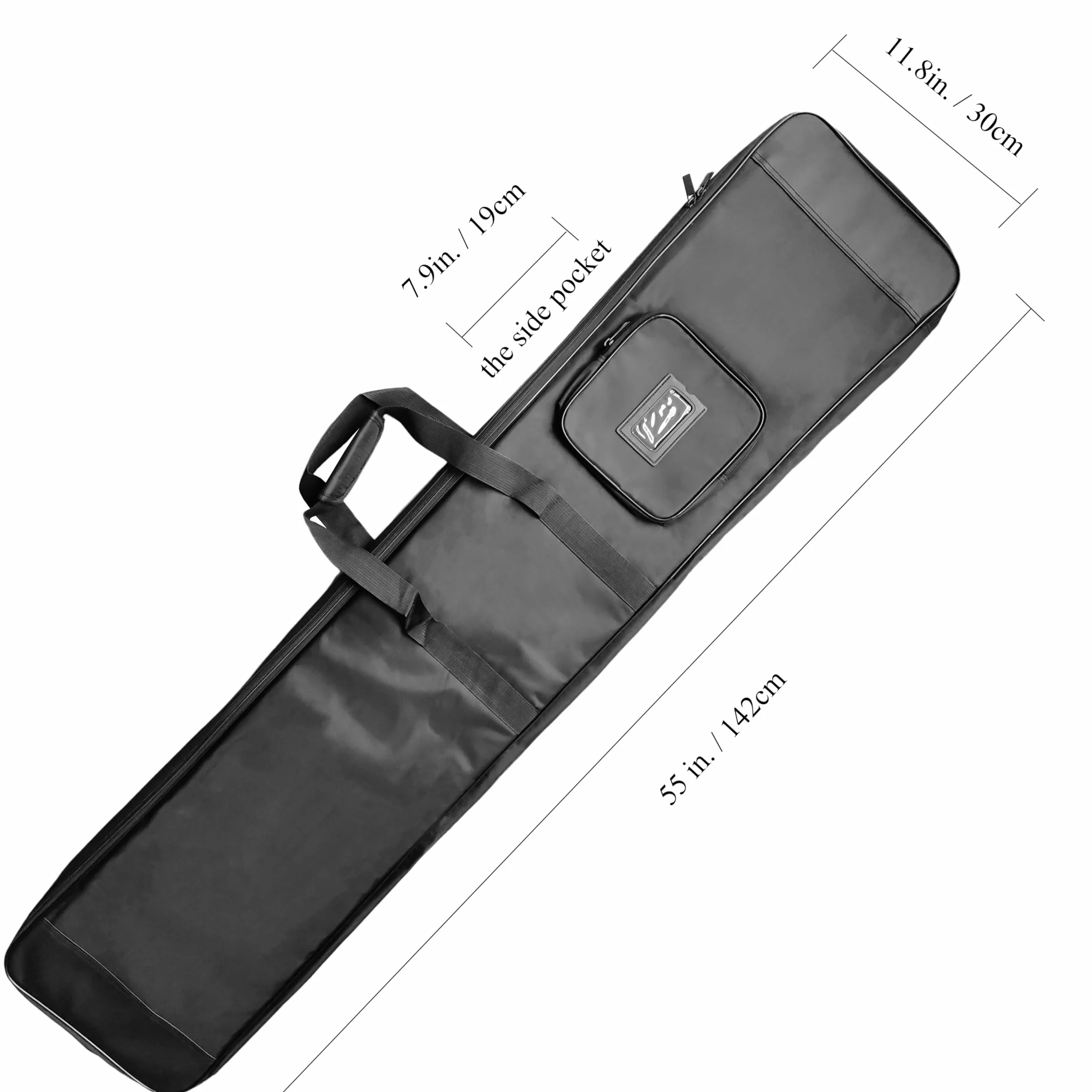 LEONARK HEMA Bag 142 cm – plecak ochronny z podwójnym uchwytem, tkanina Oxford 1680D, mieści 2 miecze, kieszeń na akcesoria, przezroczysta kieszeń na karty, czarna
